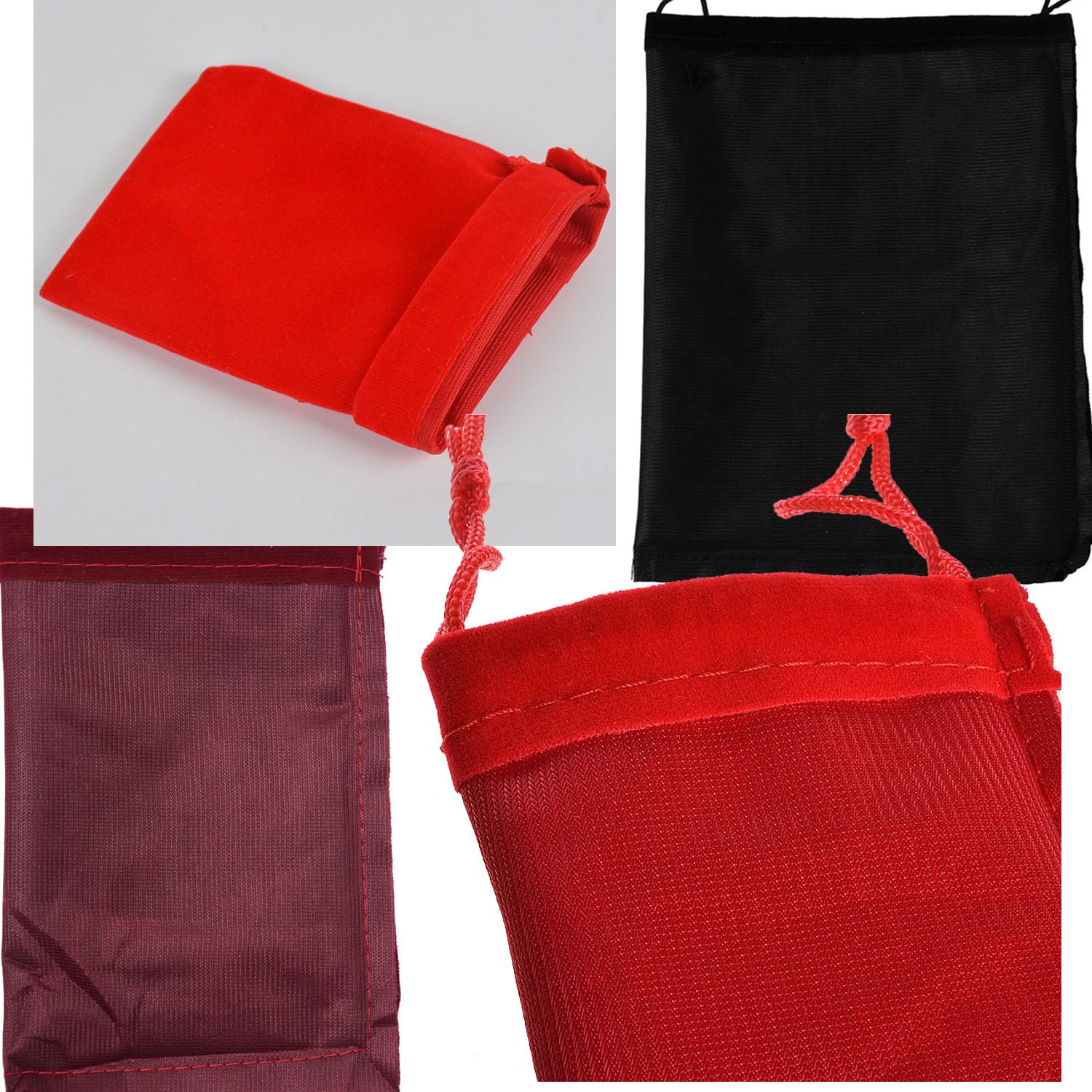 Bolsitas de terciopelo grandes, paquete de 10, 15 x 20 cm, bolsas de terciopelo para joyas, bolsas de regalo para bodas y fiestas, bolsa gigante de regalo de tela con cordón, bolsa de