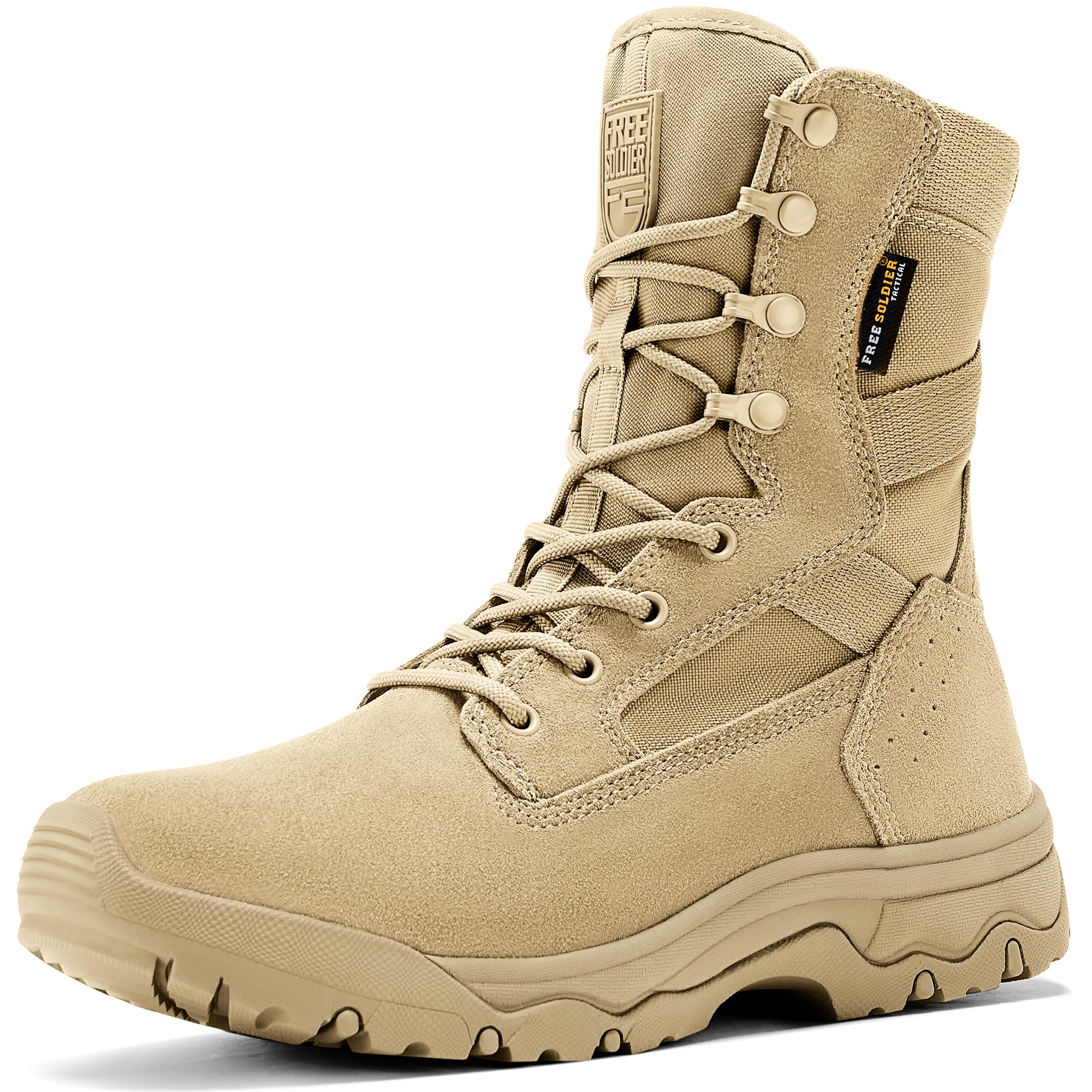 FREE SOLDIER Men's LT Military Tactical 8" Daily Work Boots