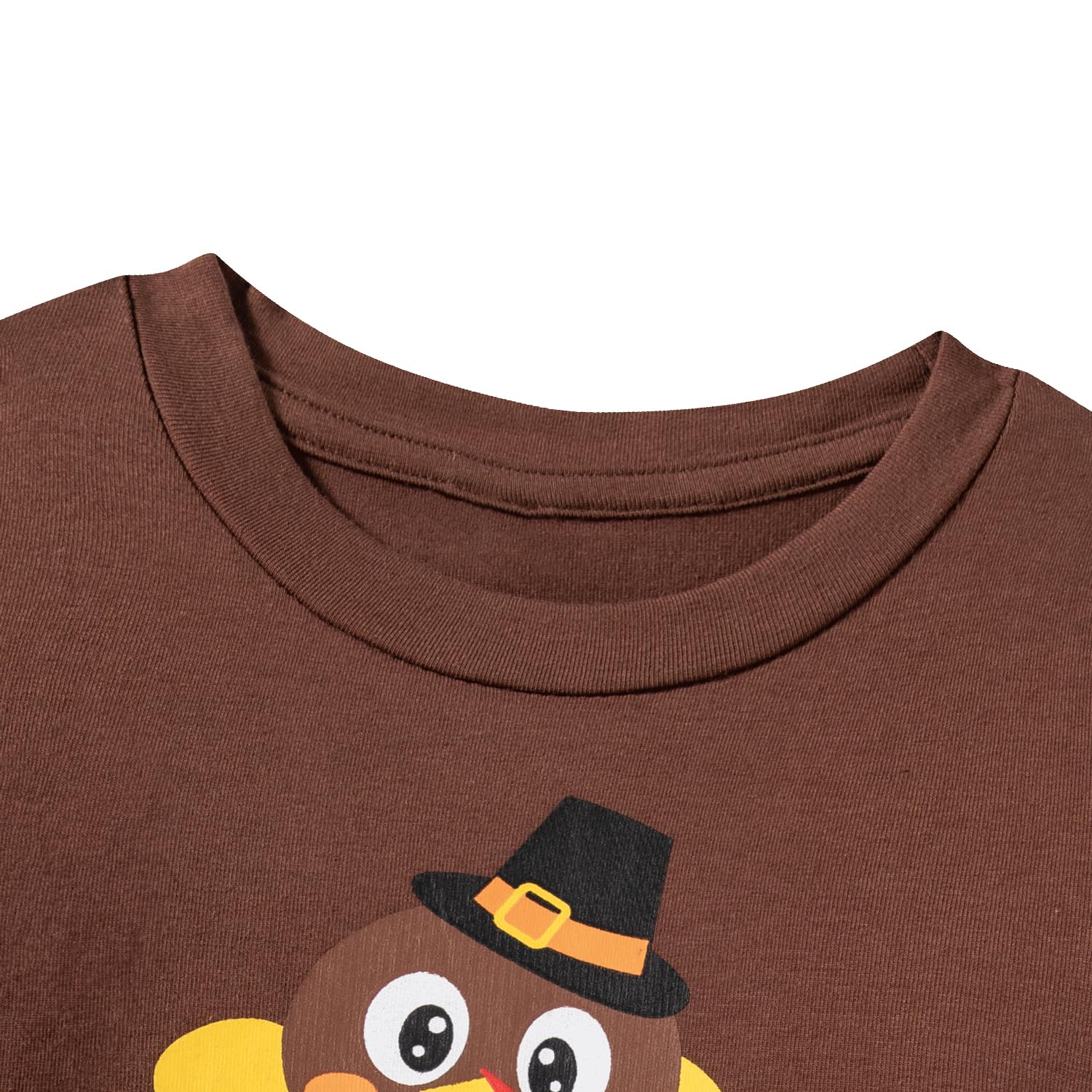 Fantasy Era Infant Toddler Boy Thanksgiving Long Sleeve Shirt with Cute Little Turkey Gobble Print(Brown,12-18Months)