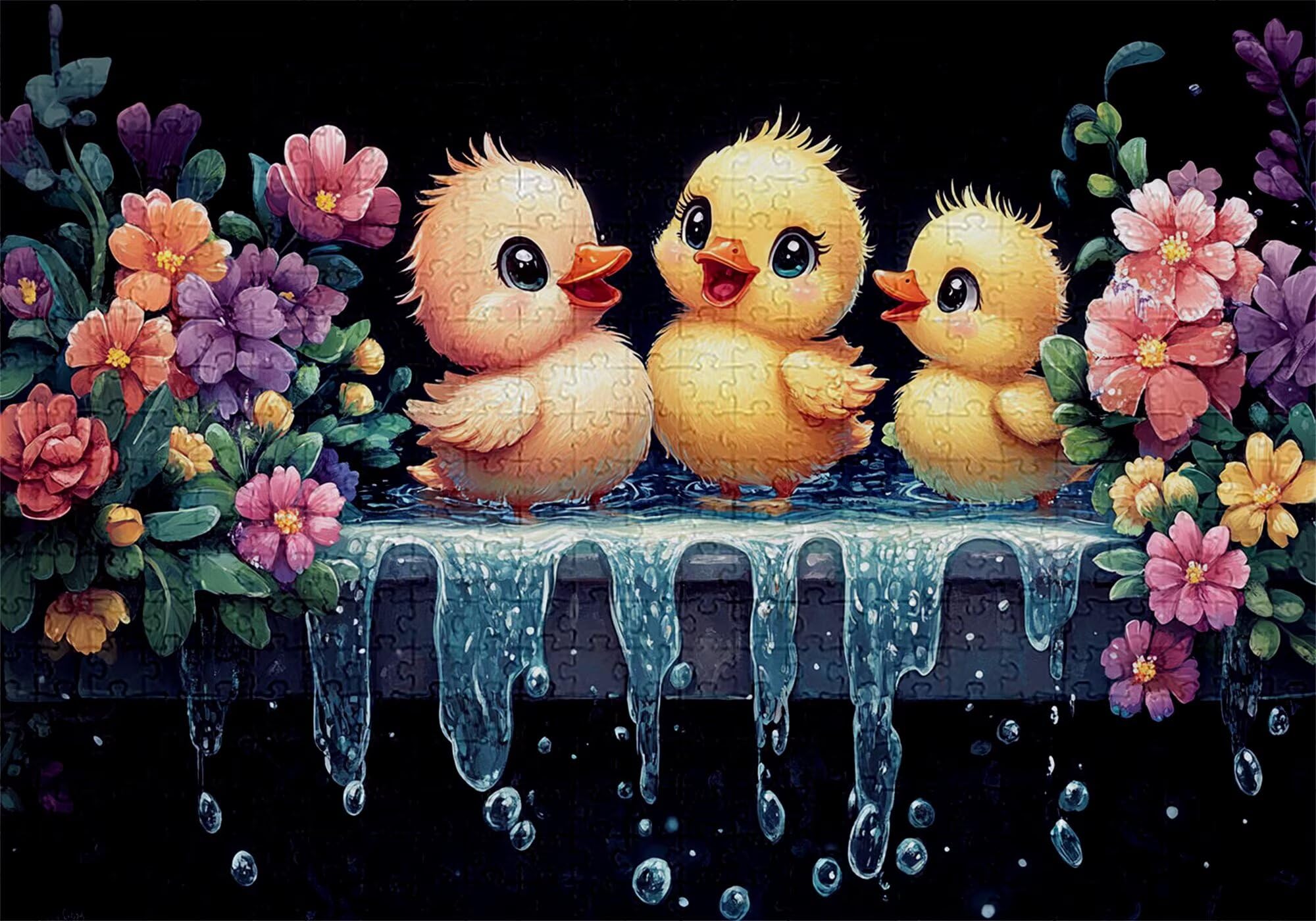 Puzzle 4000 sztuk kaczka puzzle dla dorosłych kwiaty 141x87cm Unikalne rzemiosło klasyczne 3D drewniana układanka do rodzinnych gier biznesowych, układanka zrób to sam do dekoracji ścian domu