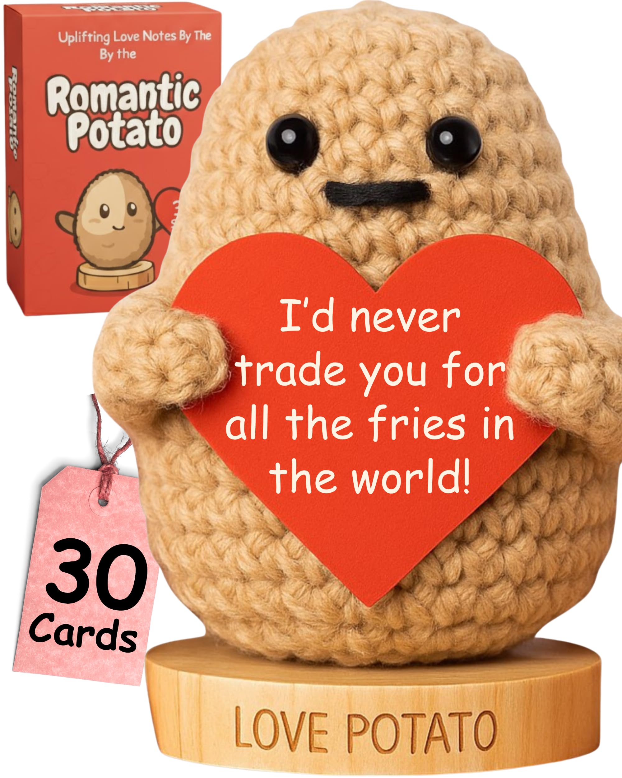 Crochet Potato With 30 Love Notes – Funny Romantic Gift For Her, Anniversary, Birthday, Christmas For Girlfriend Or Wife - View #7