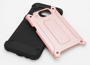 Galaxy S7 Edge Case, Bastex Slim Fit Hybrid Heavy Duty Protection Rubber Silicone Cover Hard Plastic Case for Samsung Galaxy S7 Edge (Rose Gold)
