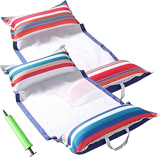 FindUWill Fabric Pool Hammock Floats, XL, 2Pack Inflatable Water Hammock...