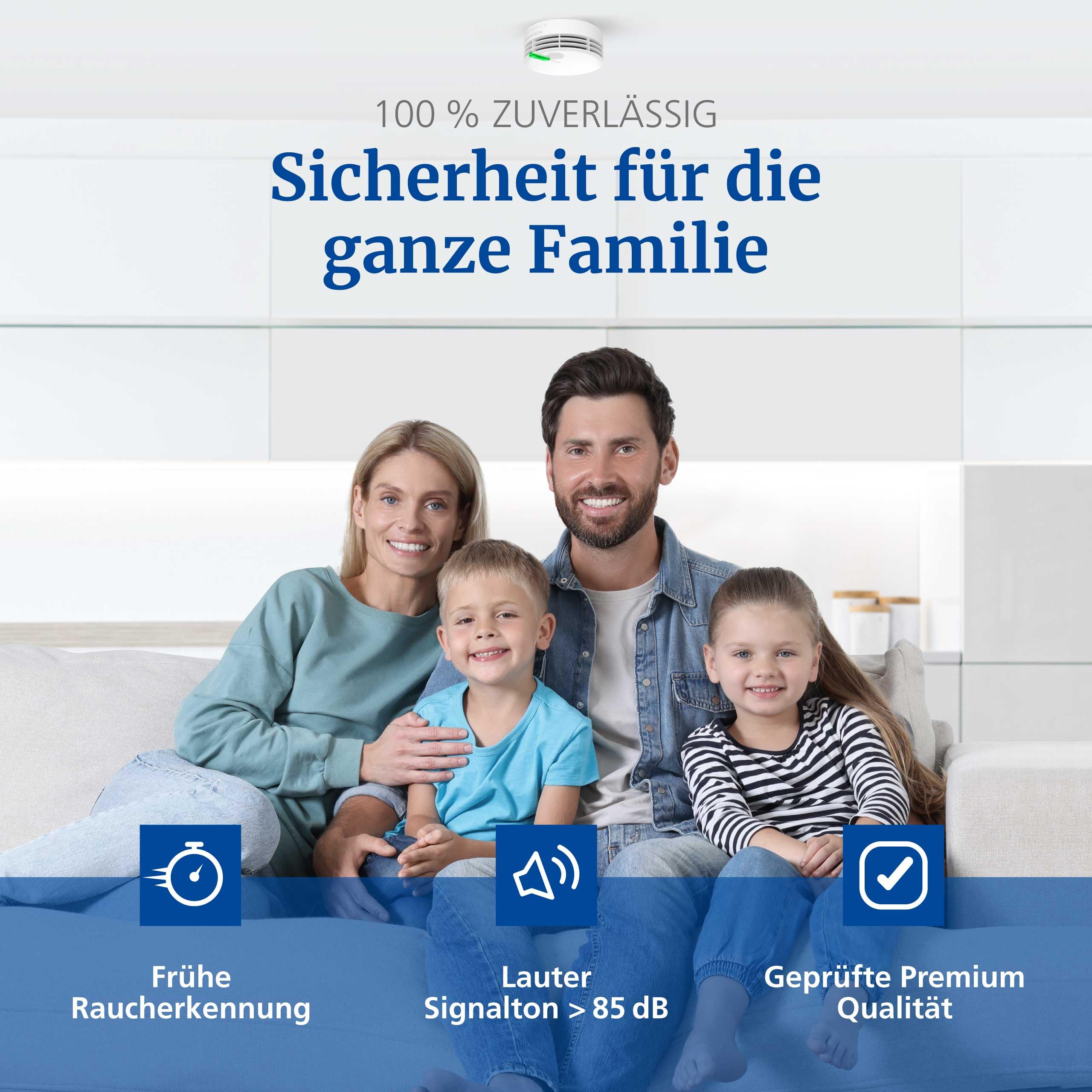 Hekatron Rauchmelder Genius PLUS X – Edition 2021 - Optional funk-vernetzbarer Brandmelder – Rauchwarnmelder mit 10 Jahre-Batterie, LED mehrfarbig & App-Unterstützt, Amazon Exclusive - 1 Stück
