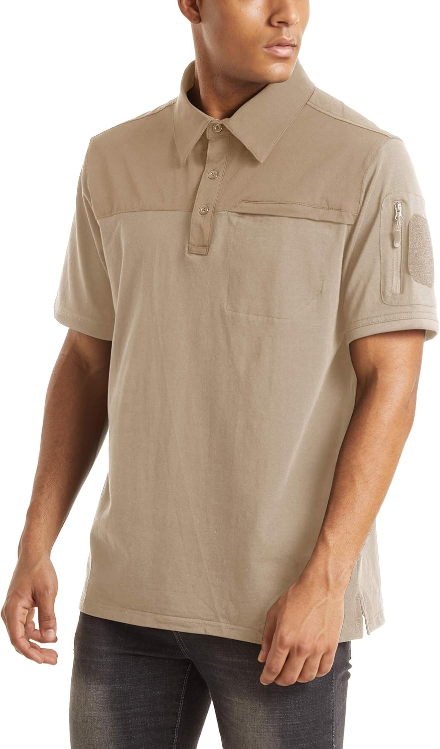 MAGNIVIT Men's Short Sleeve Polo Shirt Outdoor Quick Dry Military Tactical Shirt Pullover: Clothing