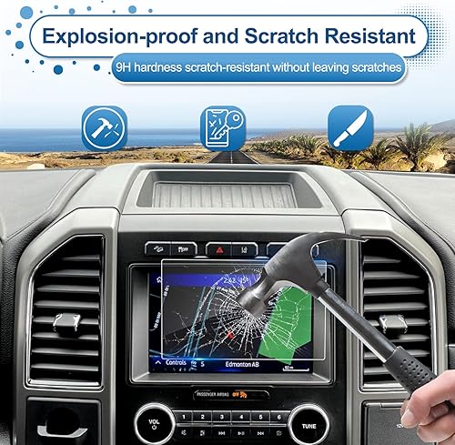Miniatura 5 de Protector de pantalla para Ford F-150 pantalla táctil de 8 pulgadas, vidrio templado 9H 2023 2022 2021 2022 2021 para Ford F150 XL XLT Accesorios HD