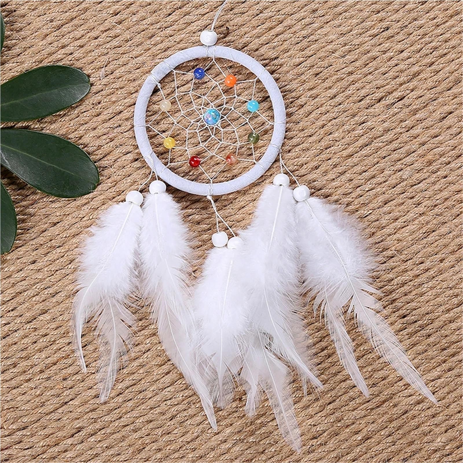 Atrapasueños de Plumas for niñas, Decoraciones for el hogar, Boda y Oficina, Artesanal, 2 uds para Expositor(Blue)
