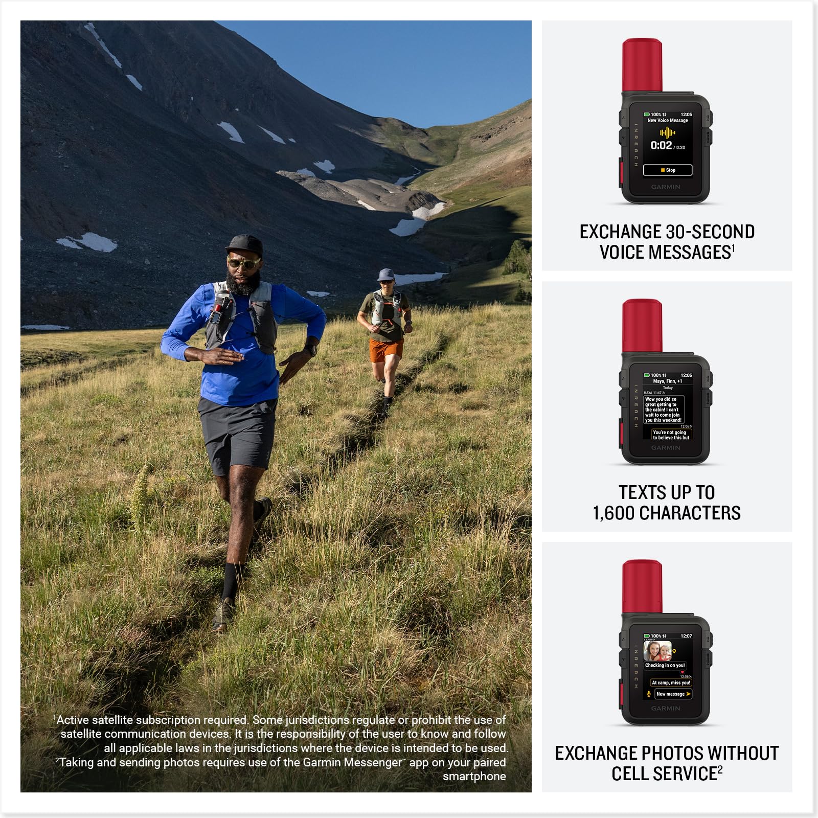 Garmin inReach® Mini 3 Plus, Rugged Global Satellite Communicator with Touchscreen Texting, Photo & Voice Messaging, Emergency SOS Messages & Battery Up to 350 Hours with 10-min inReach® Tracking - 3