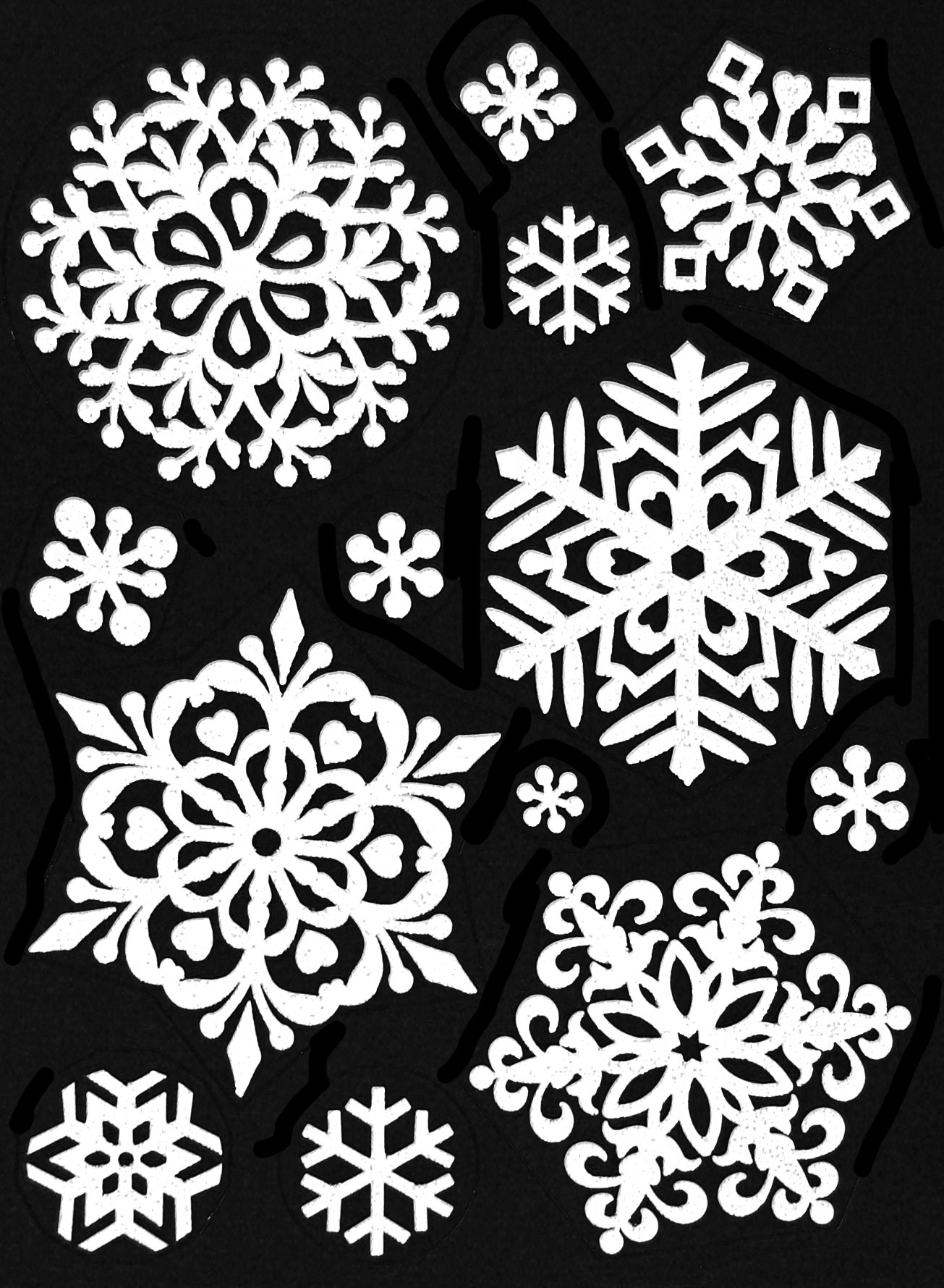Christmas Snowflake Window Decoration Christmas Snow Window Pictures Set of 13