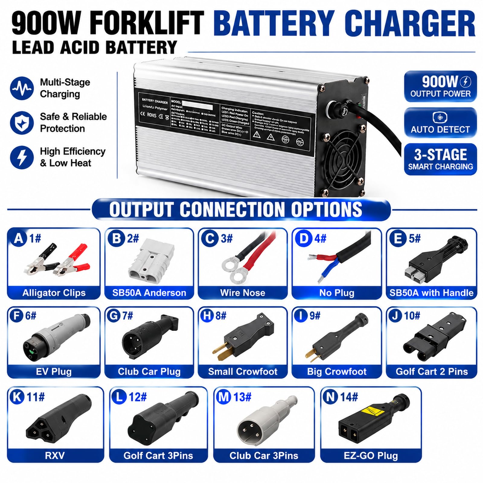 Cargador De Batería De Mantenimiento De 60 V Y 12 A
