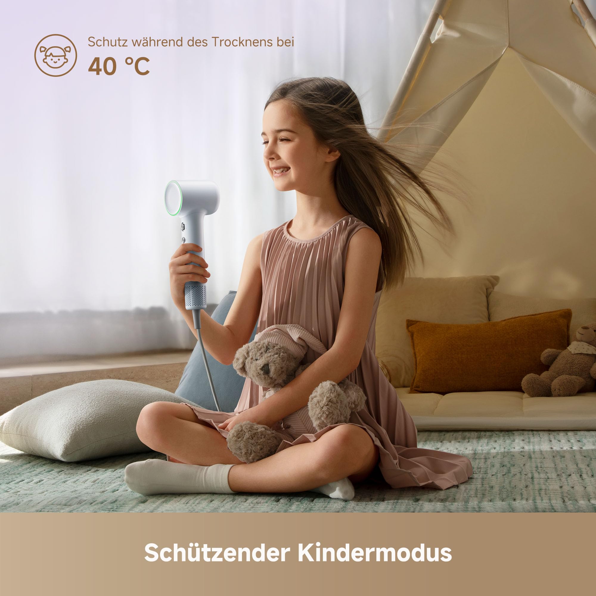 DREAME Mini Flow, Highspeed-Haartrockner, 270 g, Glättdüse Reiseföhn