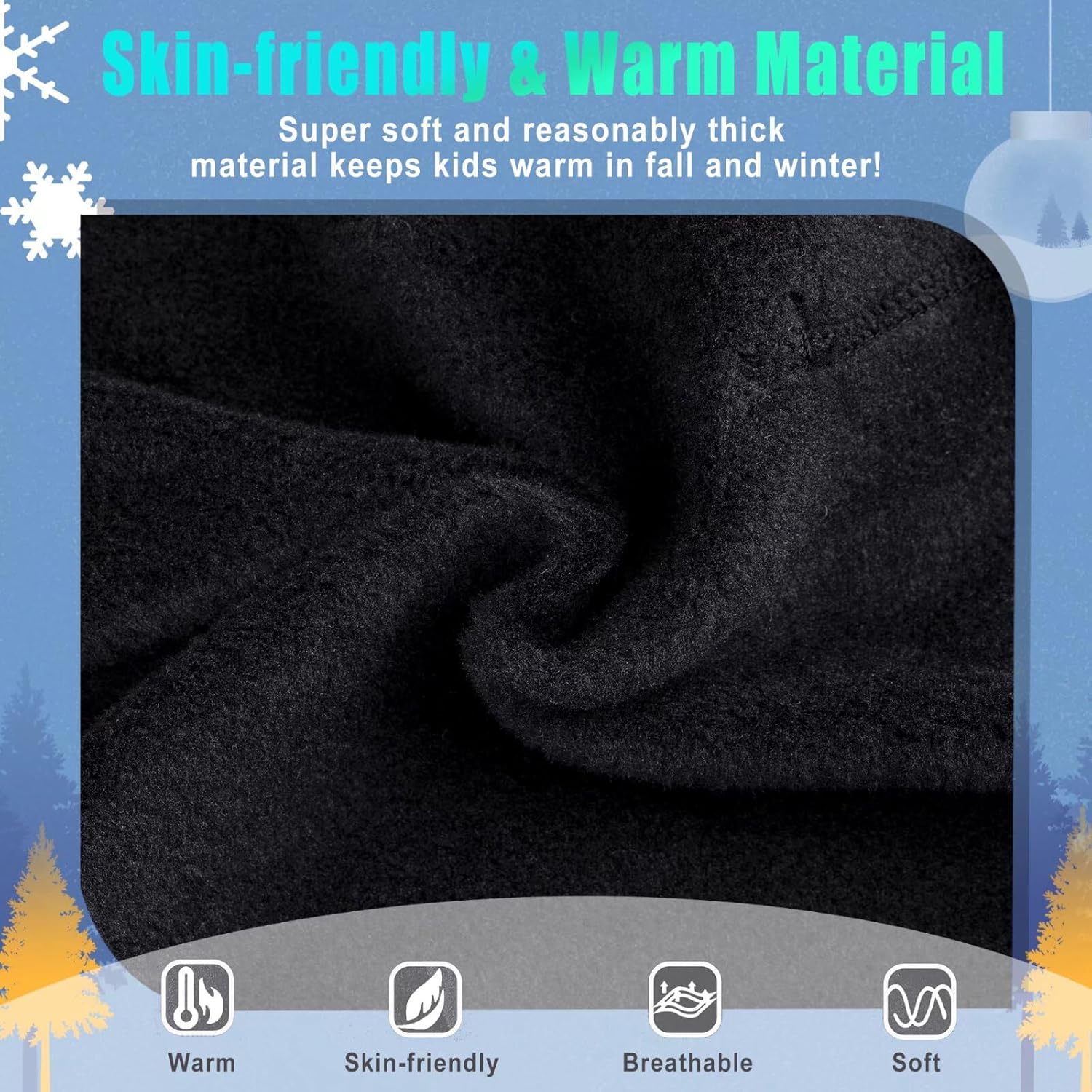 2 Pack Kids Balaclava Face Mask for Boy Girl, Winter Hat Ski Mask for Cold Weather, Windproof Face Warmer for Skiing Cycling - Image 2