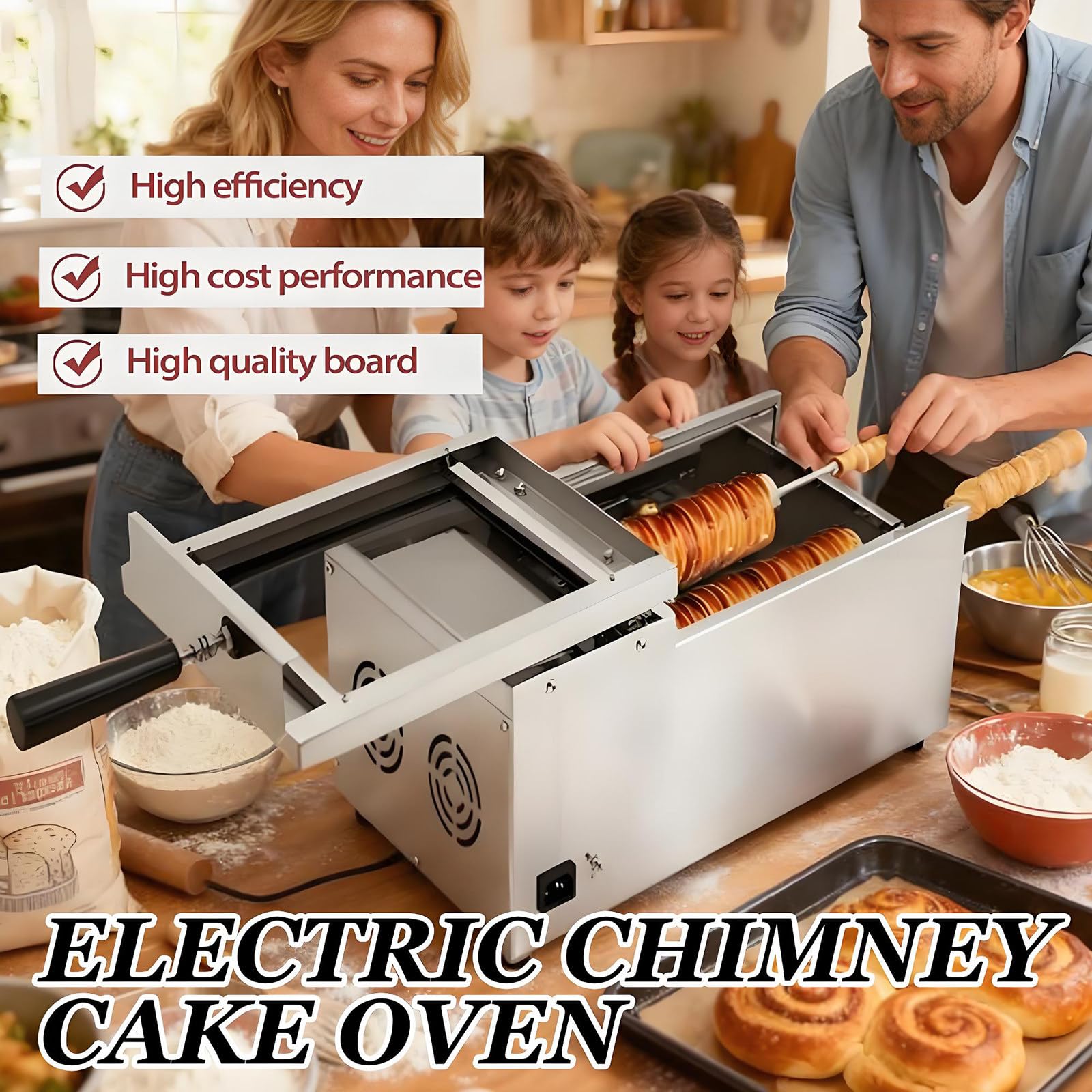 Máquina para Hacer Conos De Helado Eléctricos,Máquina para Hacer Conos De Helado Comerciales De 1500 W, Máquina para Hacer Pan con Conos De Helado