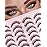 EMEDA Clear Band Lashes 14mm Cat Eye Lashes Wispy 14 Pairs 3D Natural Fluffy Faux Mink False Eyelashes Fake Eye Lash Strips Bulk Pack (14mm T07 Clear Band)