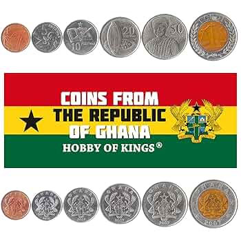 ガーナの紙幣セット 10, 20, 50 GHS 紙幣・貨幣ガーナ