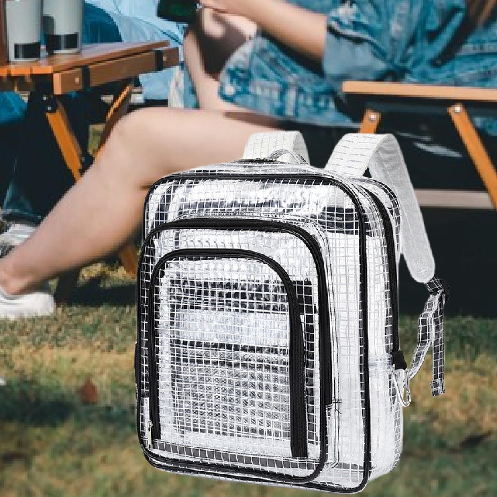Borsa Porta Attrezzi per Camera Bianca, Zaino Trasparente in PVC, Stile Semplice, Zaino Da Giorno Trasparente per Ingegnere, Studente, S
