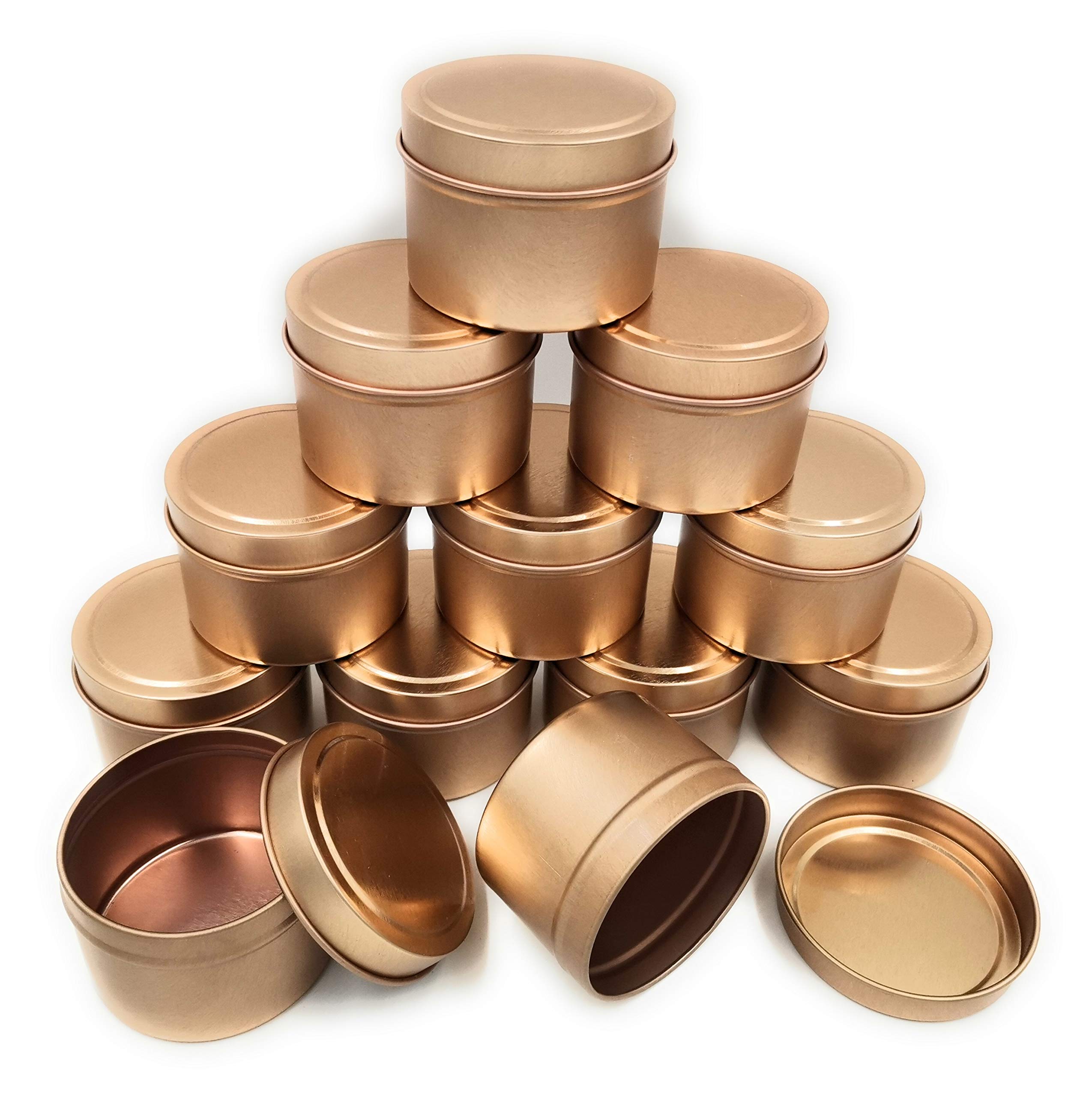 Puszki na świece do produkcji świec, zestawy do produkcji świec zawierają 12 sztuk metalowych słoików na świece o pojemności 140 ml z pokrywkami, 50 bawełnianych knotów, 4 uchwyty na knoty, zestaw prezentowy do samodzielnego wykonania świec (140 ml, różow
