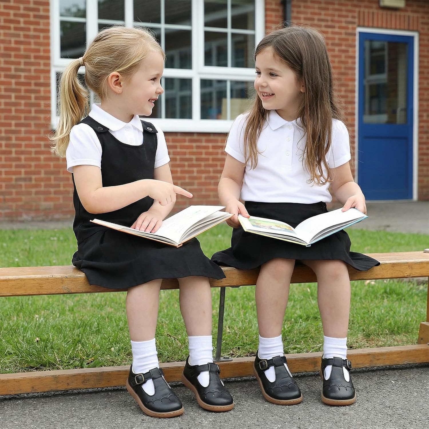Toddler Girl Mary Jane Dress Shoes Little Girl Ballet Flats School Uniform Shoe for Wedding Party