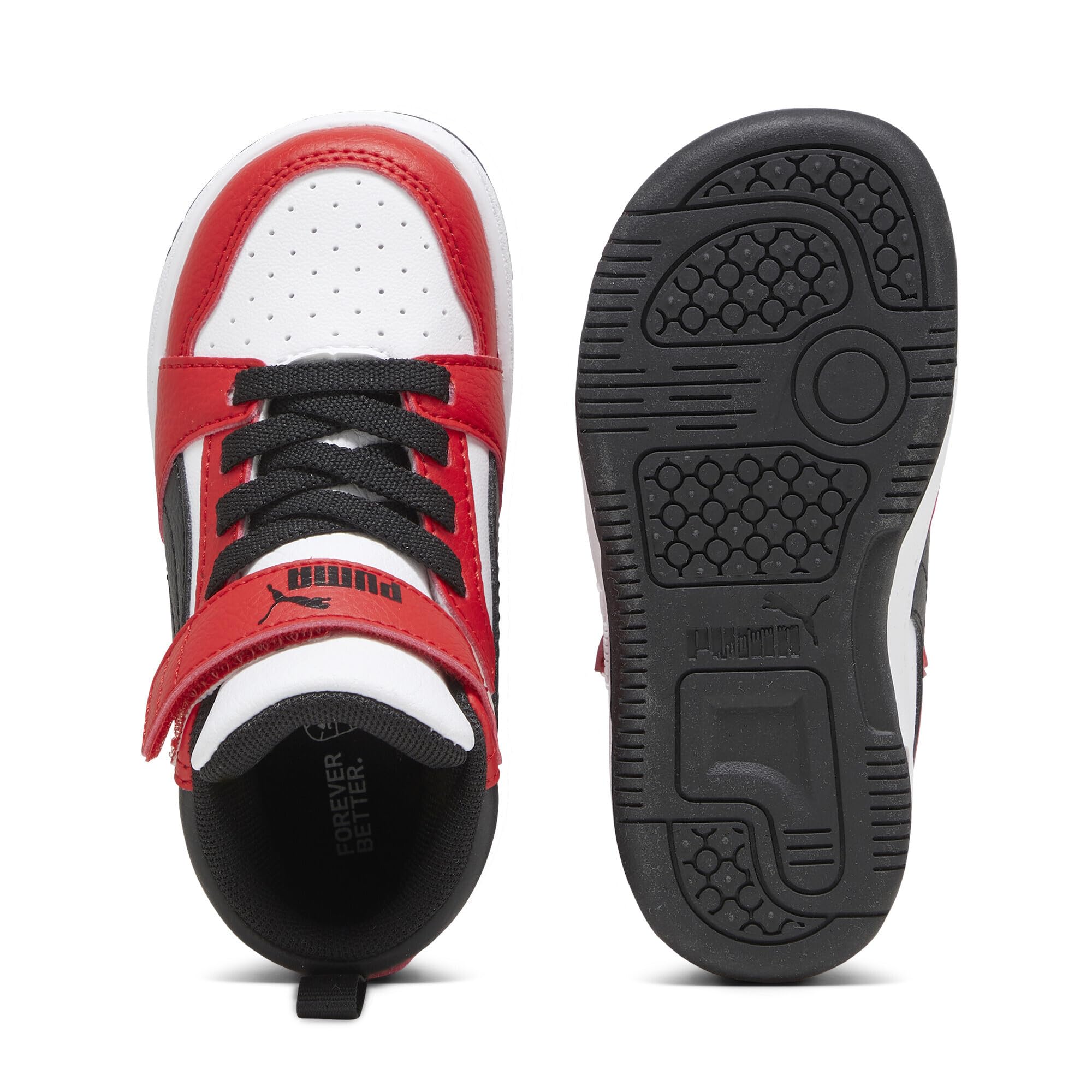 PUMA Basket mi-Haute Rebound V6 Bébé White Black