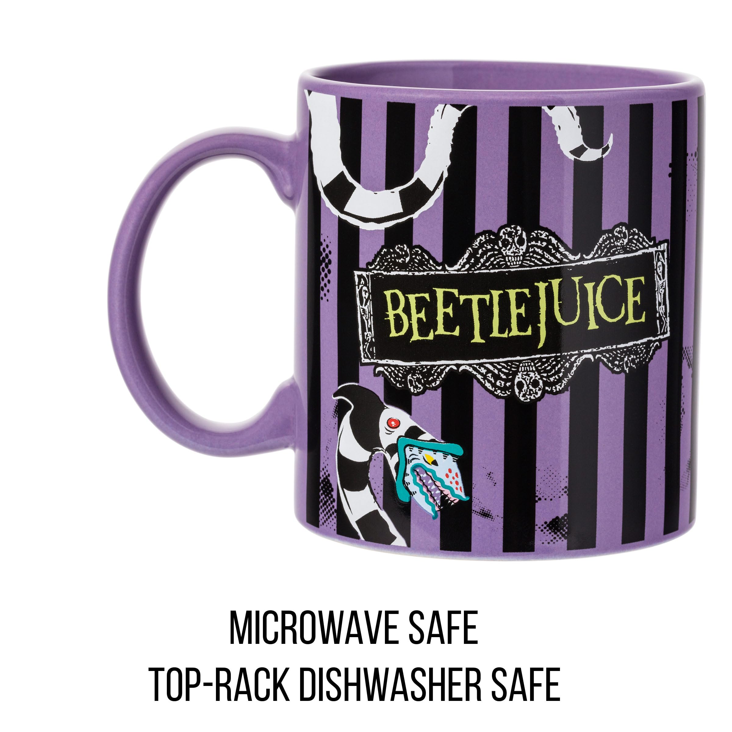 Silver Buffalo Beetlejuice Keramiktasse mit Sandwurm, 590 ml | 0,59 Liter