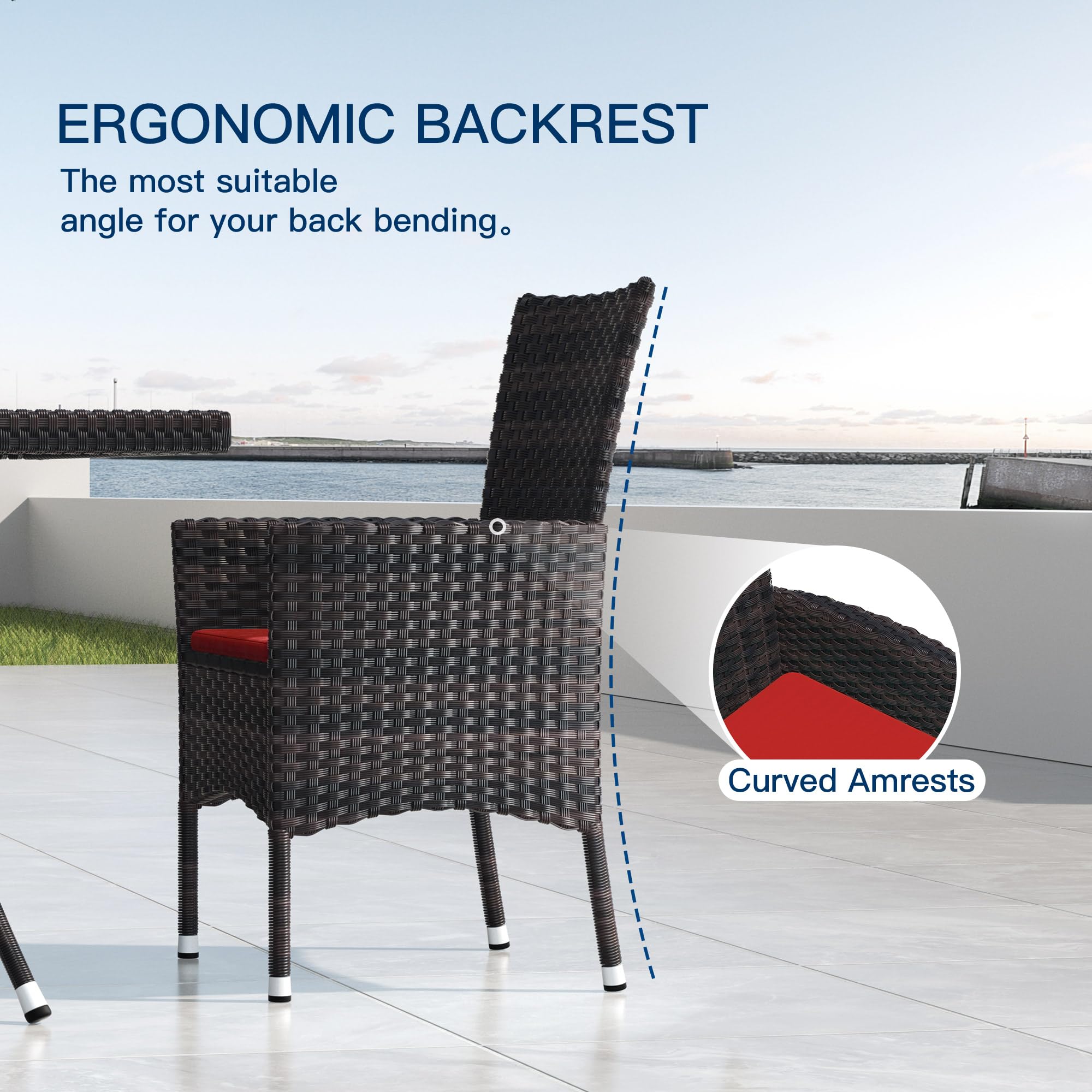 Kullavik 5Piece Outdoor Dining Set,AllWeather Wicker