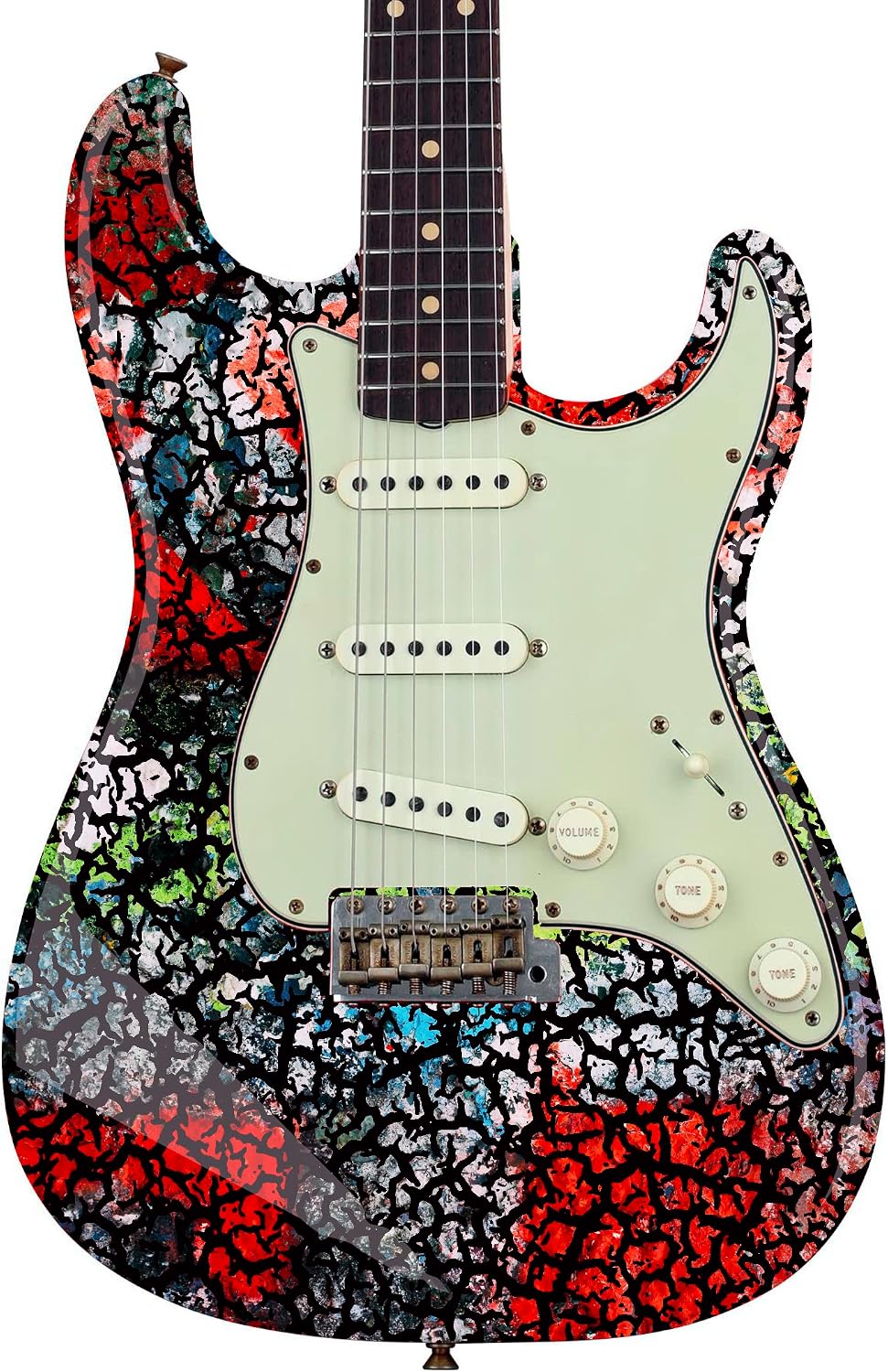 DesignDivil The Crackle Selection Guitar or Bass Vinyl Custom Wrap Decal Sticker. Graffiti GS203