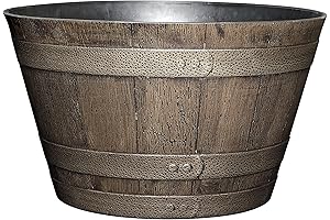 Classic Home and Garden Whiskey Barrel Planter: Adorn Your Garden with Rustic Charm
