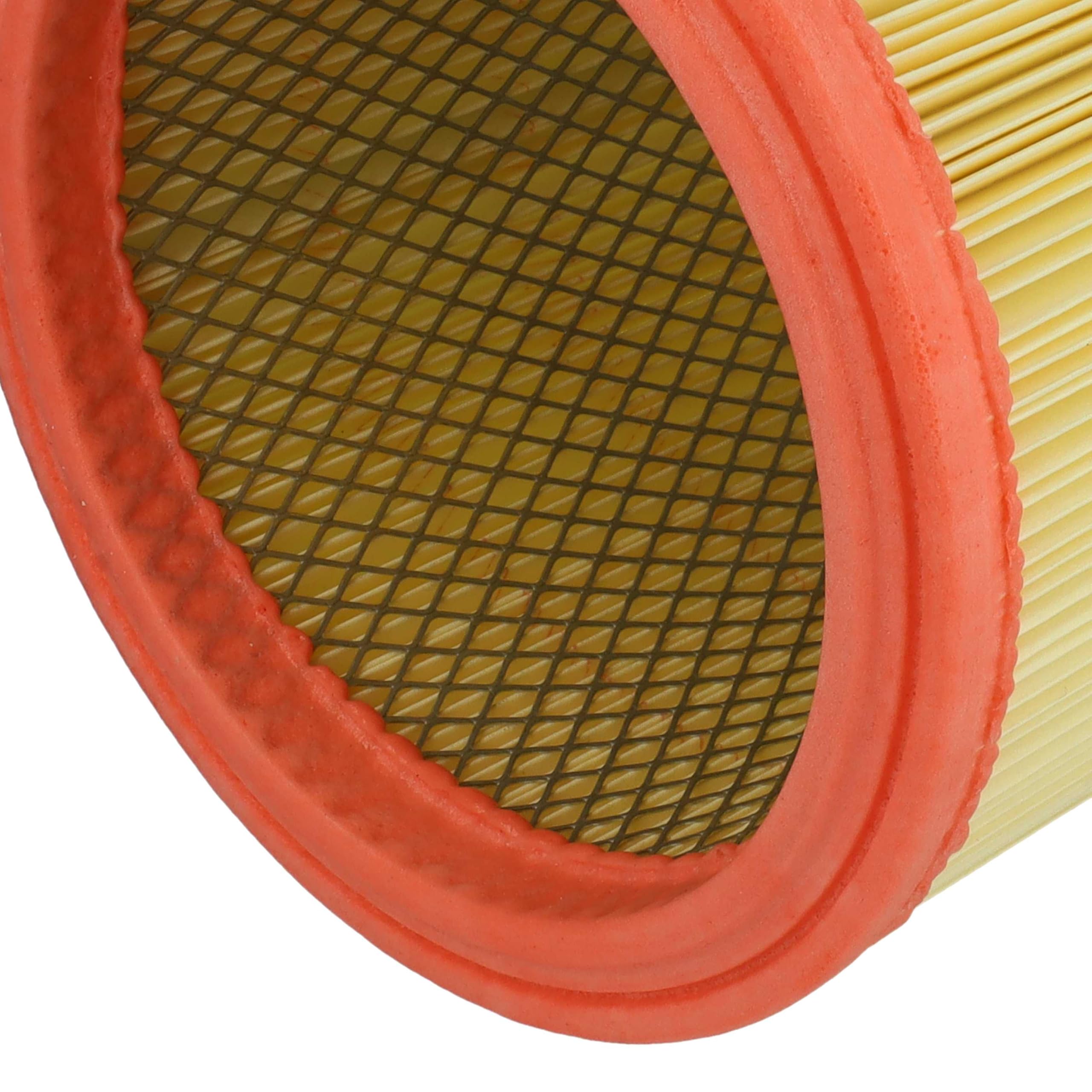 vhbw 4x Filtro plisado reemplaza Rowenta ZR70 para aspiradora - amarillo naranja lavable