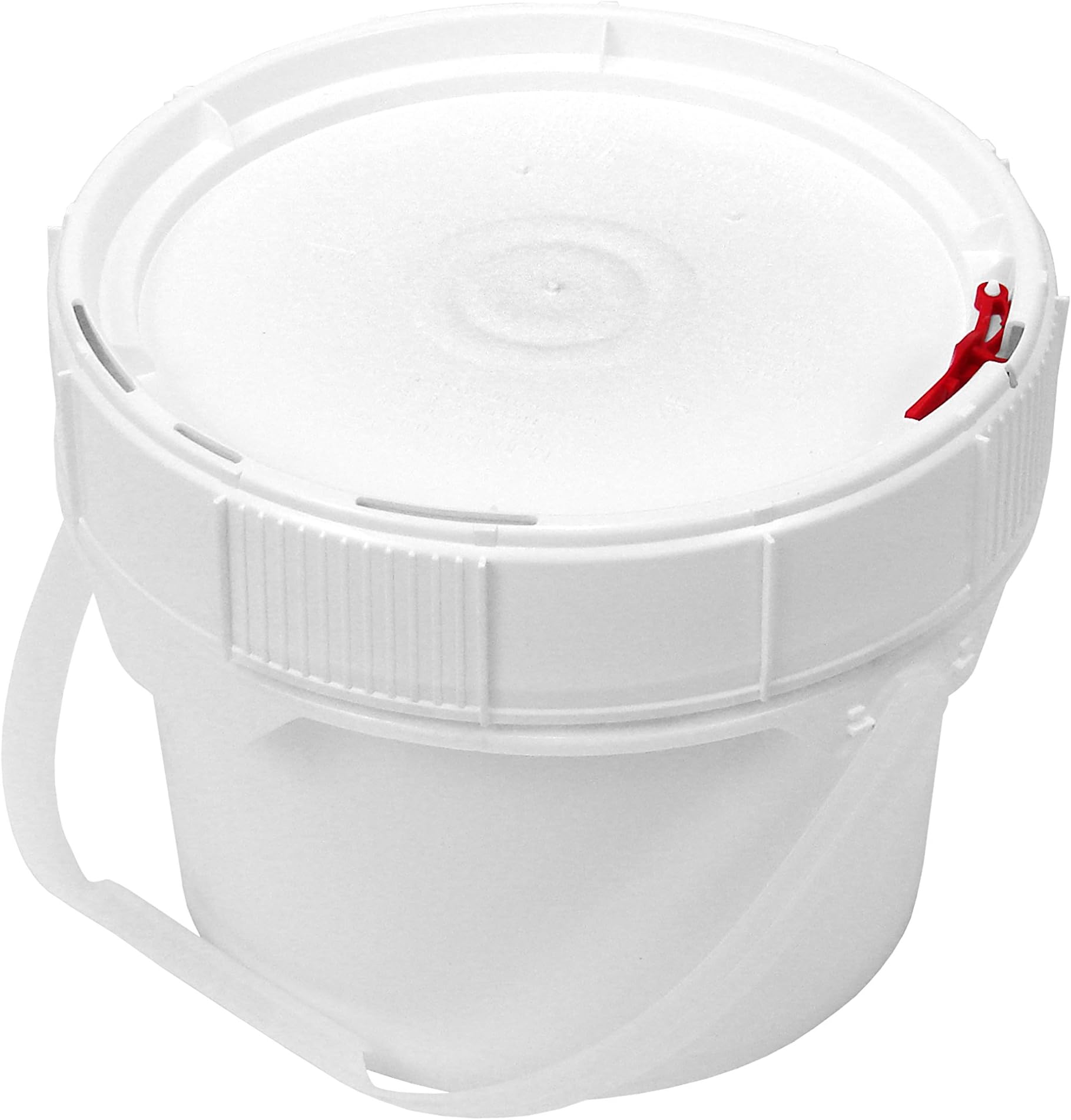 Screw Top Bucket, 2 Gallon, with White Life-Latch Lid