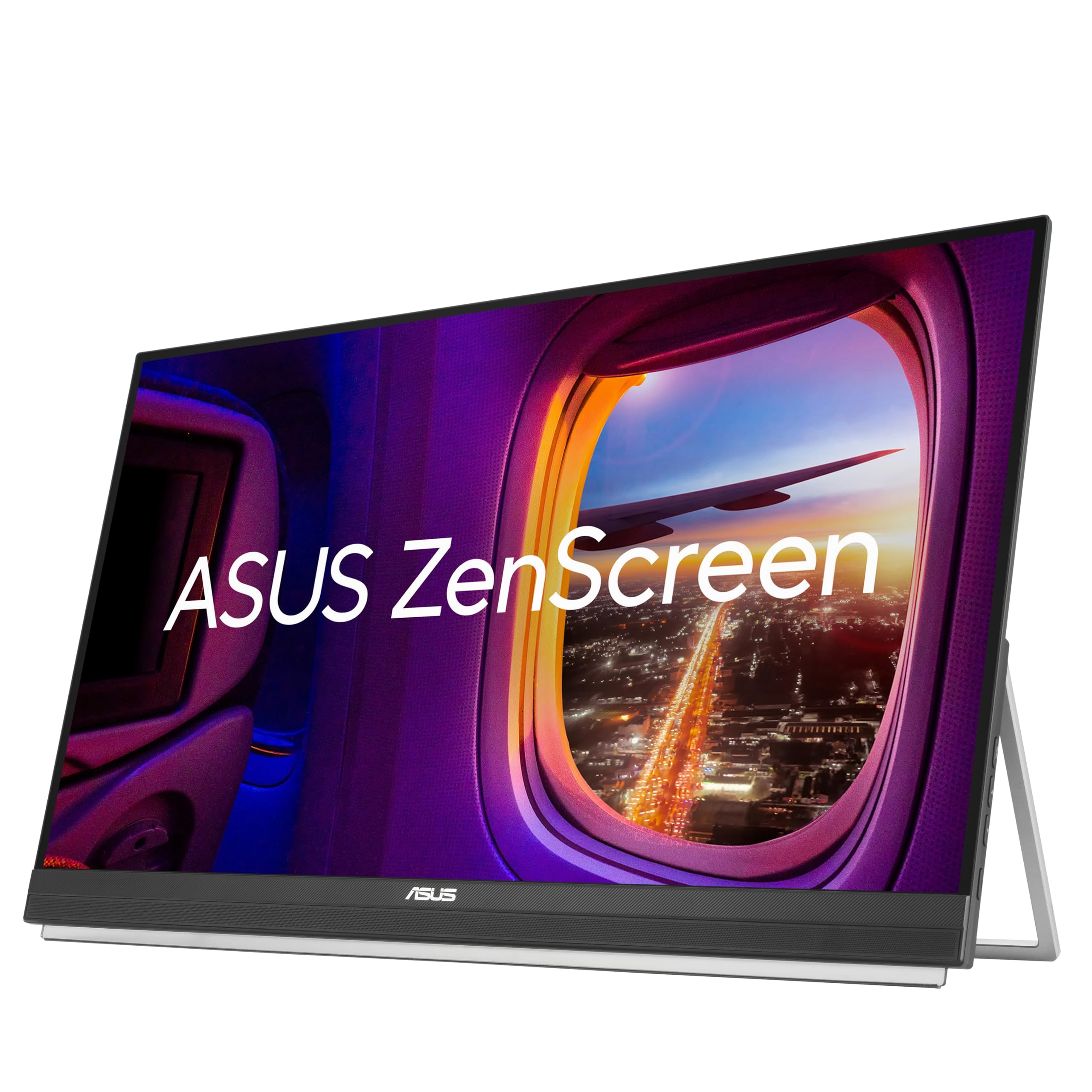 ASUS ZenScreen MB27ACF - 27 Zoll tragbarer USB Monitor - WQHD 2560x1440, USB Typ-C 70 Watt, HDMI, Autorotation, Kickstand, Adaptive-Sync - 100 Hz IPS Panel, 16:9, entspiegelt, Lautsprecher - 3