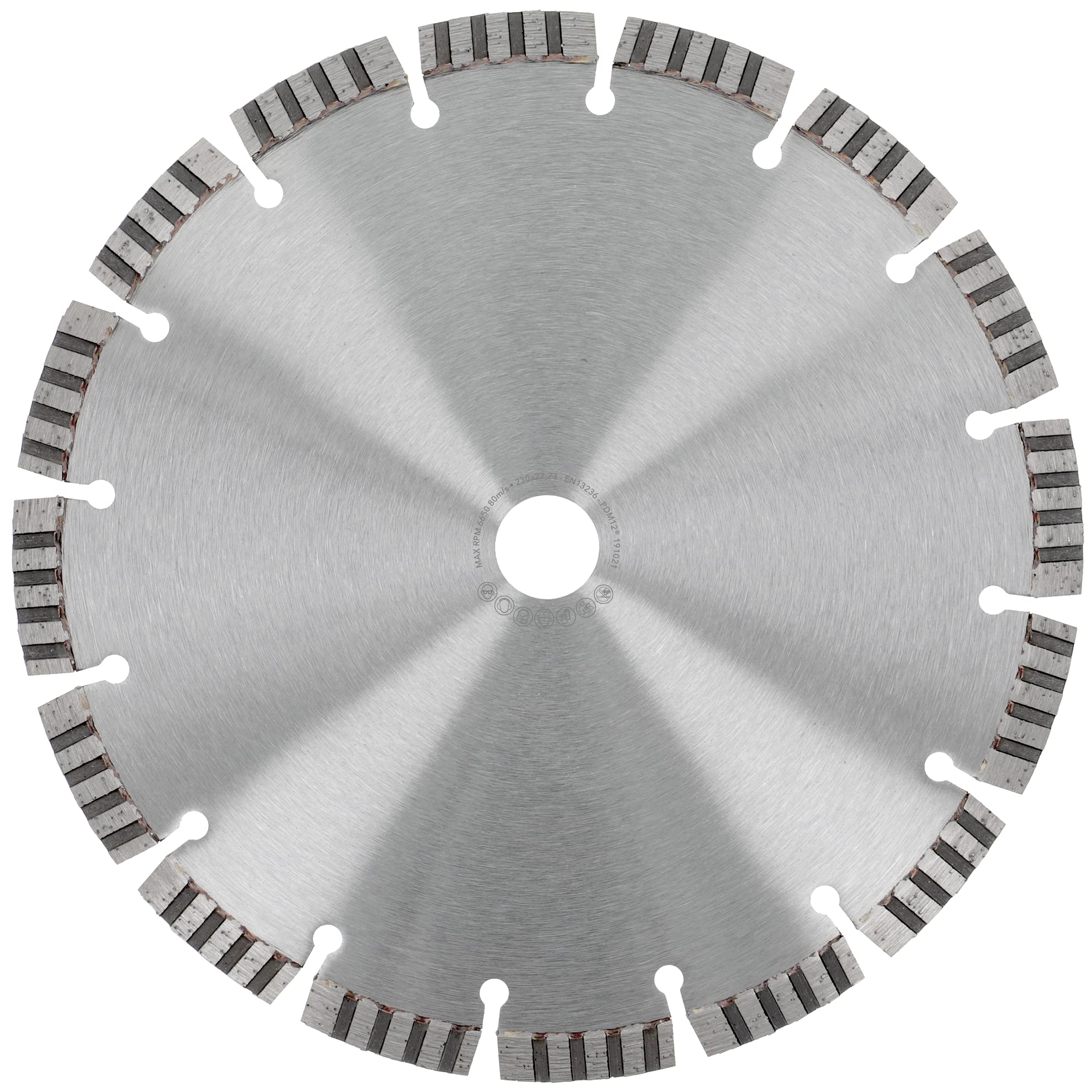 PRODIAMANT Disco da taglio diamantato Premium per calcestruzzo 230 mm x 22,2 mm disco da taglio diamantato saldato al laser