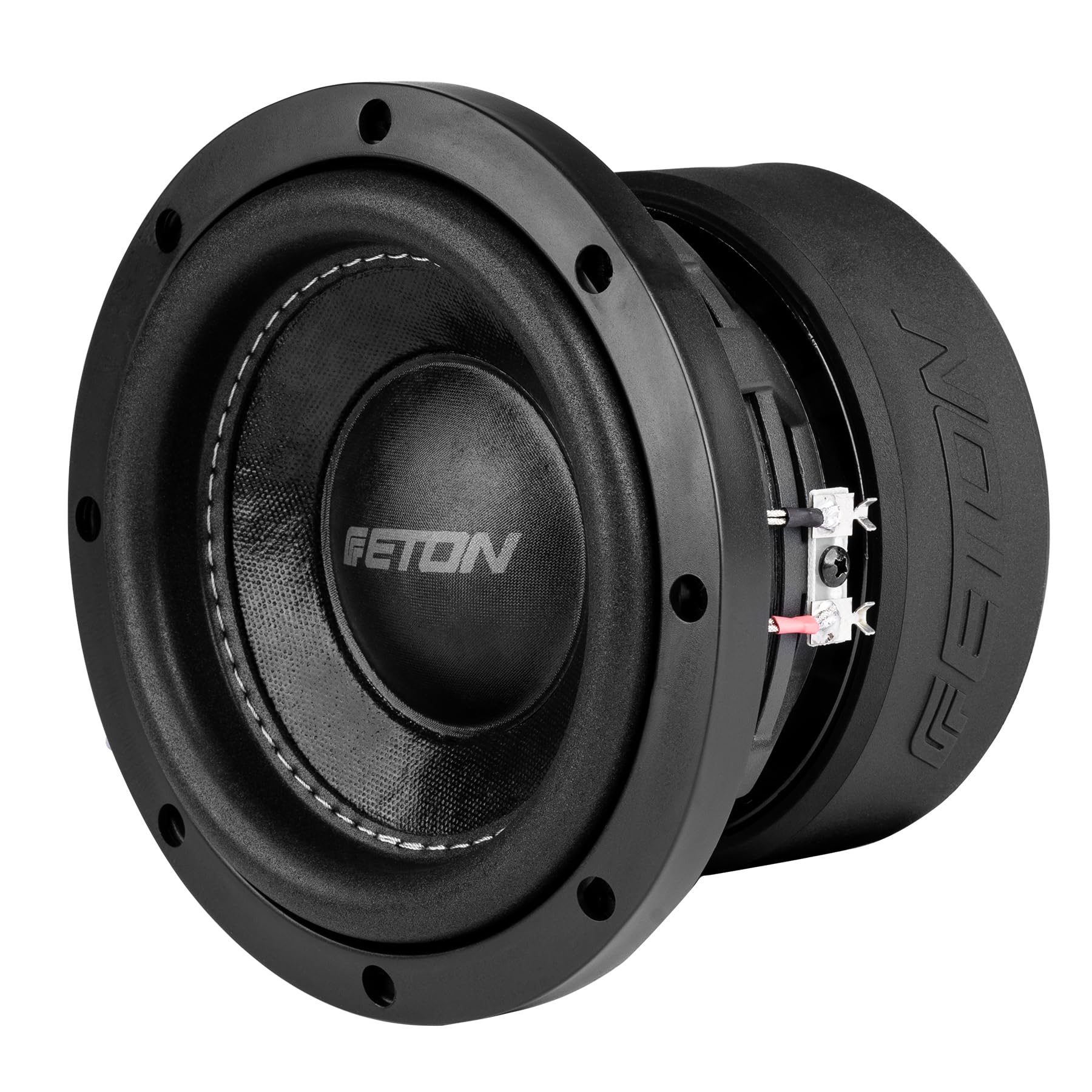 Eton MW 6.5 - Potente subwoofer de 16,5 cm (6,5 pulgadas), graves de carrera larga para coche, altavoz de graves con imán de ferrita, 2 bobinas de voz dobles de 2 ohmios, 2 x 250 W, 1 unidad.