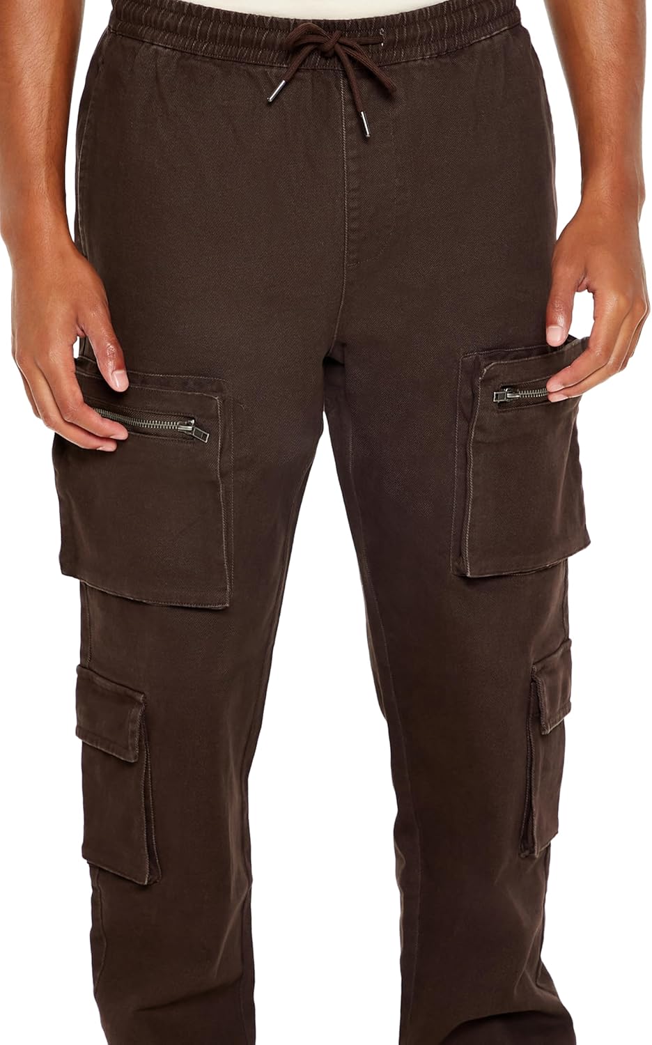 Forever 21 Mens Slim-fit Mid-Rise Cargo Joggers - Image 5