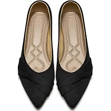 Women's Flats Ballet Shoes Comfortable Pointed Toe Suede Bow Flat - Casual Slip On Dress Shoes for Business Work Office