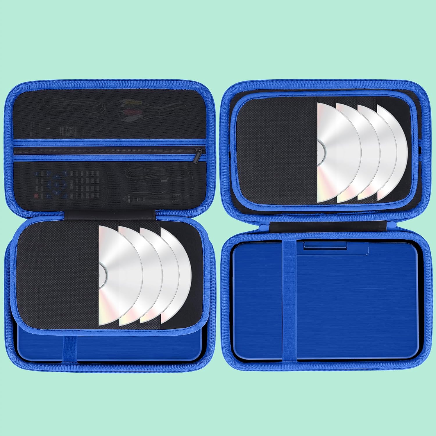 Lebakort Storage Case Compatible with YOTON 9.5" / POFOTO 9.5" / WONNIE 9.5" Portable DVD Player (Black+ Blue Case, for 9.5 Player) 4 81krtfjt2CL. AC SL1500