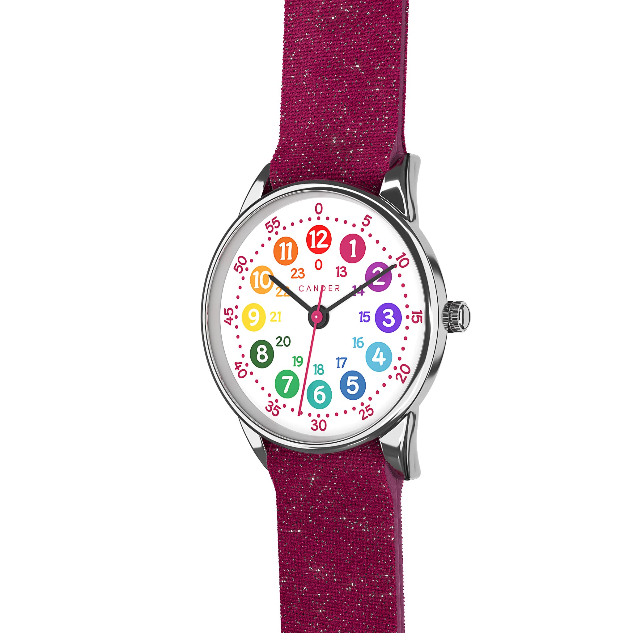 Cander Berlin MNA 1730 M - Reloj de pulsera infantil para niña, resistente al agua, color rosa, Rosa., Correa