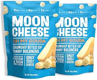 Moon Cheese Oh My Gouda Cheese Bites, 10 Ounce, 2-Pack, Crunchy, Packed ...