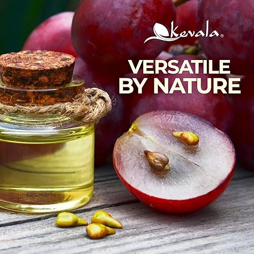 Miniatura 3 de Kevala Aceite de semilla de uva – Aceite nutritivo ideal para cocinar y belleza, hecho con uvas cuidadosamente seleccionadas, base perfecta