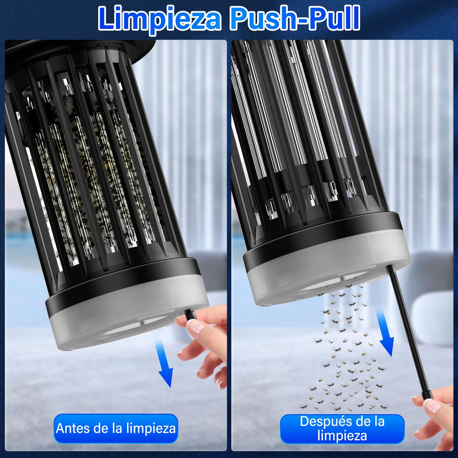 PALONE Lampara Antimosquitos IluminacióN Recargable Atrapa Moscas Atrapa Mosquitos USB LED Potente, Adecuado para Dormitorio, JardíN, Camping, Interior y Exterior