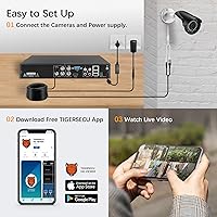 Vista 7 de TIGERSECU Grabador de seguridad DVR híbrido 4 en 1 de 4 canales Super HD 1080P con disco duro de 1 TB, para cámaras TVI/AHD/CVI/analógicas de 2MP