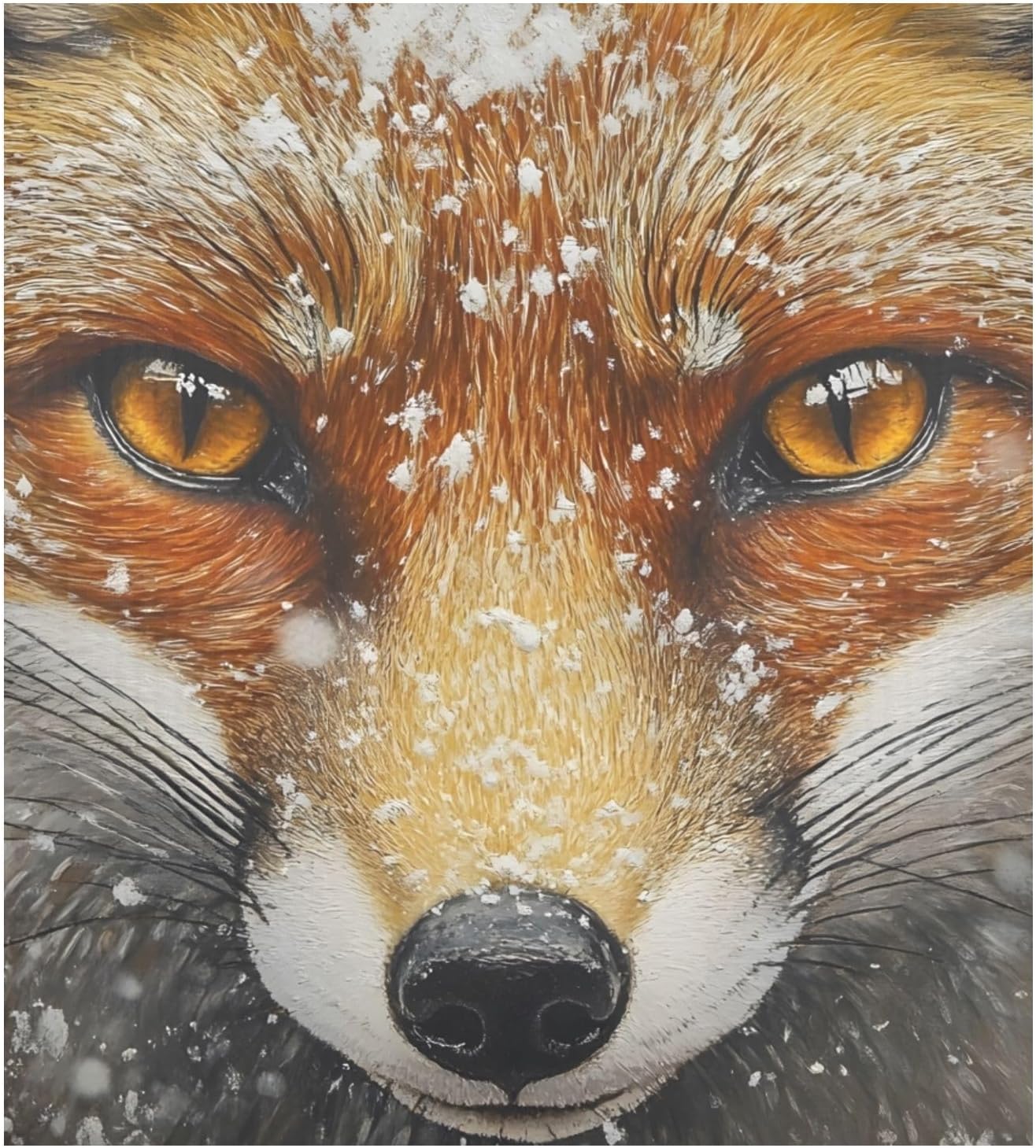 Fox Portrait Dishwasher Magnet Cover, 23x26 Inch Decorative Front Dishwasher Cover Sticker, Home Decoration for Kitchen Appliances