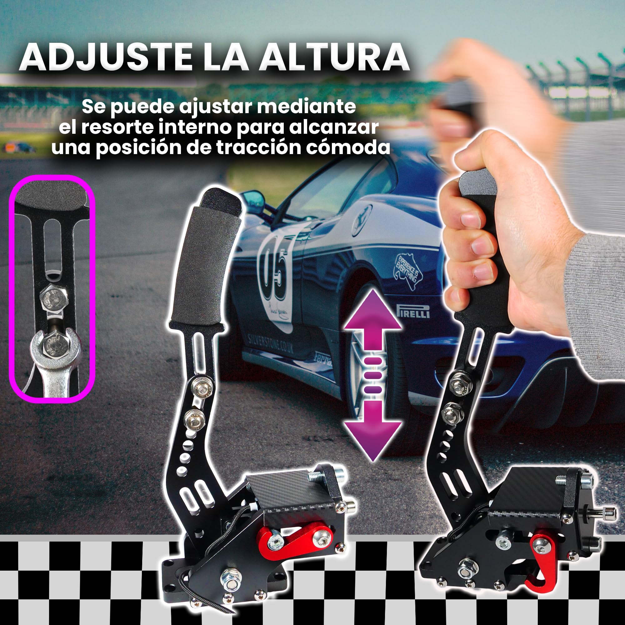 Freno de Mano PC 64 bits Máxima experiencia Sim racing, Compatible para Volante G27 / G29 G920 o Thrustmaster T300 T500 T248 T128 T80, Fanatec., Color Negro (Sólo para PC, no para Xbox y PS4 / PS5)