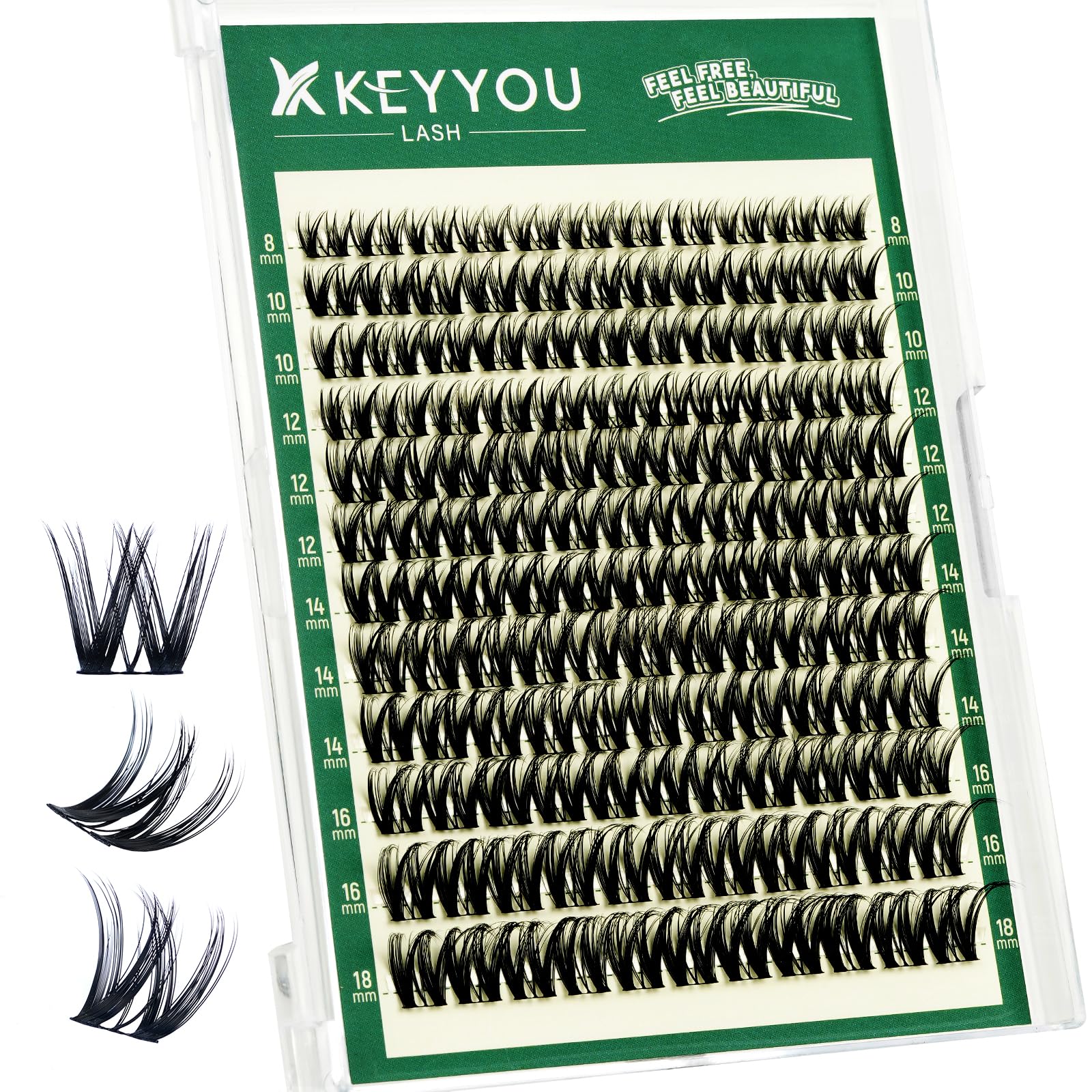 Photo 1 of KEYYOU Flora Lash Clusters D Curl F01 Eyelash Extensions