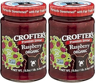 Crofters Fruit Spread - Organic - Premium - Raspberry - 16.5 Oz (Pack of 2)