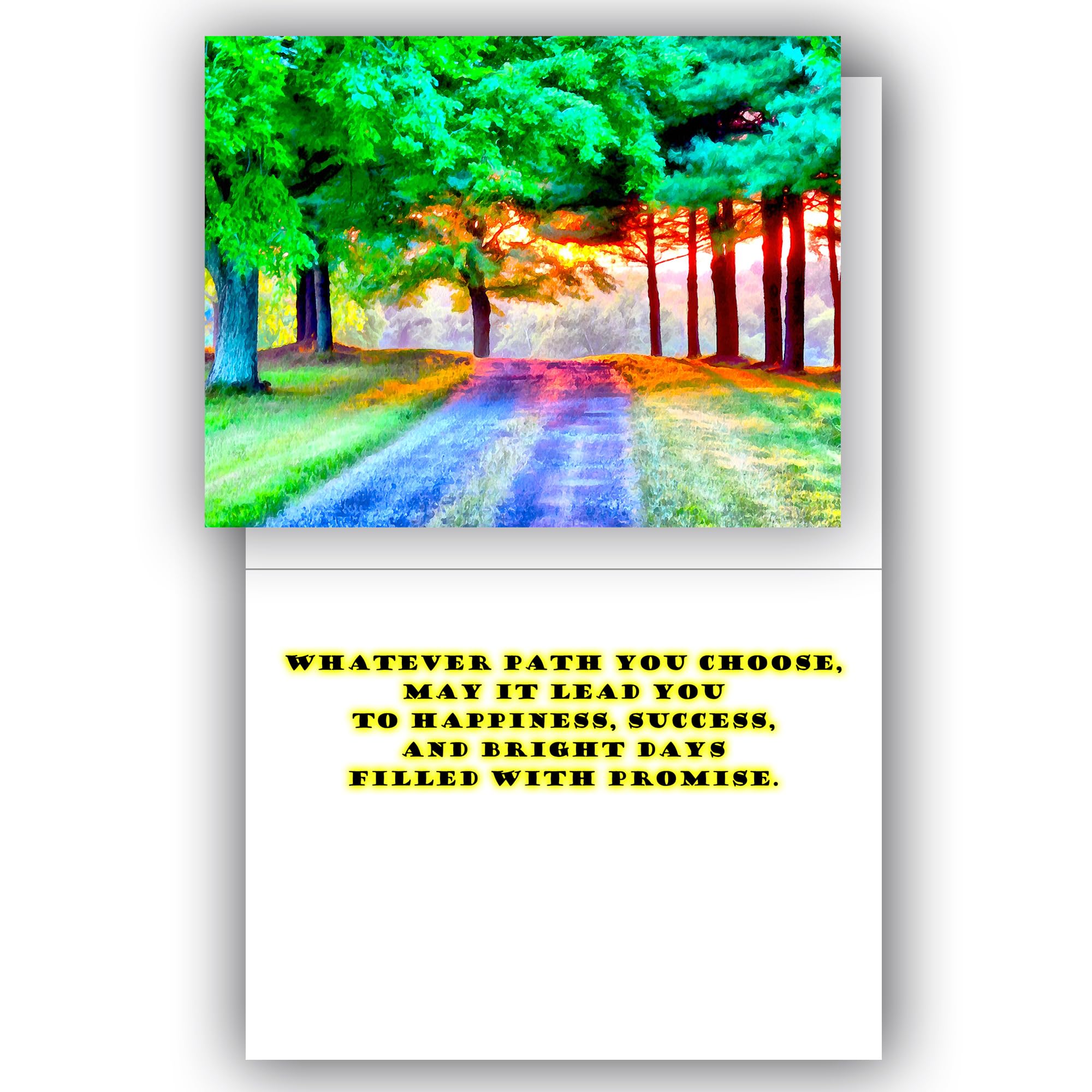 Moving Truths New Horizons Encouragement Card - Wishing You Bright Days Ahead Good Luck Card, Good Luck with That, Best Wishes, New Beginnings Cards