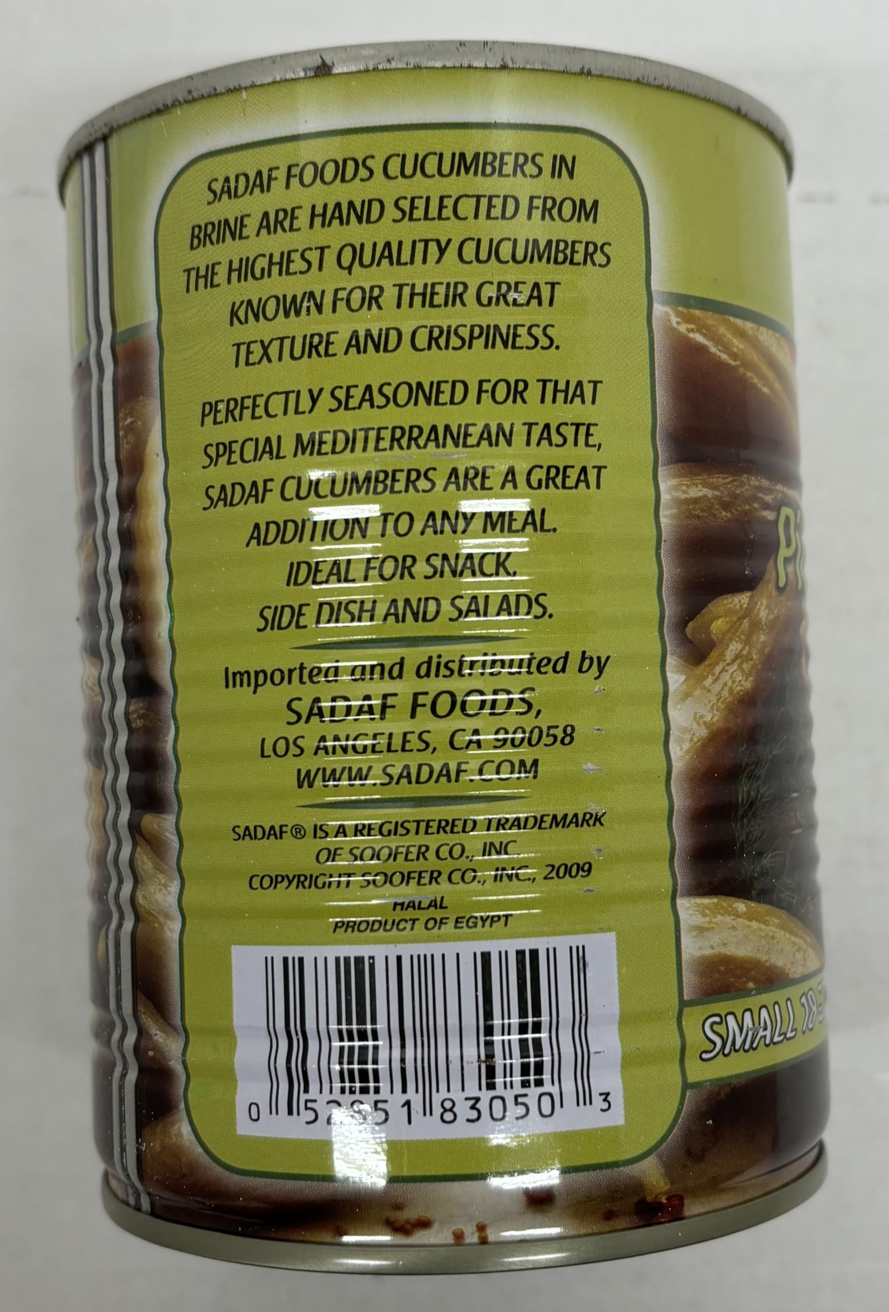 Sadaf Pickled Cucumbers in Brine - Pickled Cucumbers for Cooking, Flavoring and Snacking - Kosher and Vegetarian - 19 Oz Can