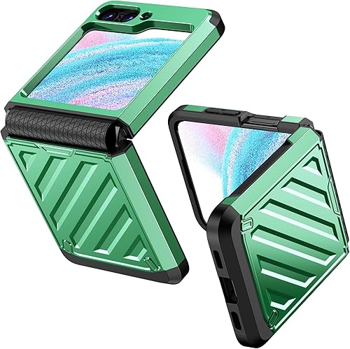 Miniatura 2 de Compatible con Samsung Galaxy Z Flip 5 5G 2023 Funda de teléfono resistente delgada de goma protectora de policarbonato duro antideslizante híbrido