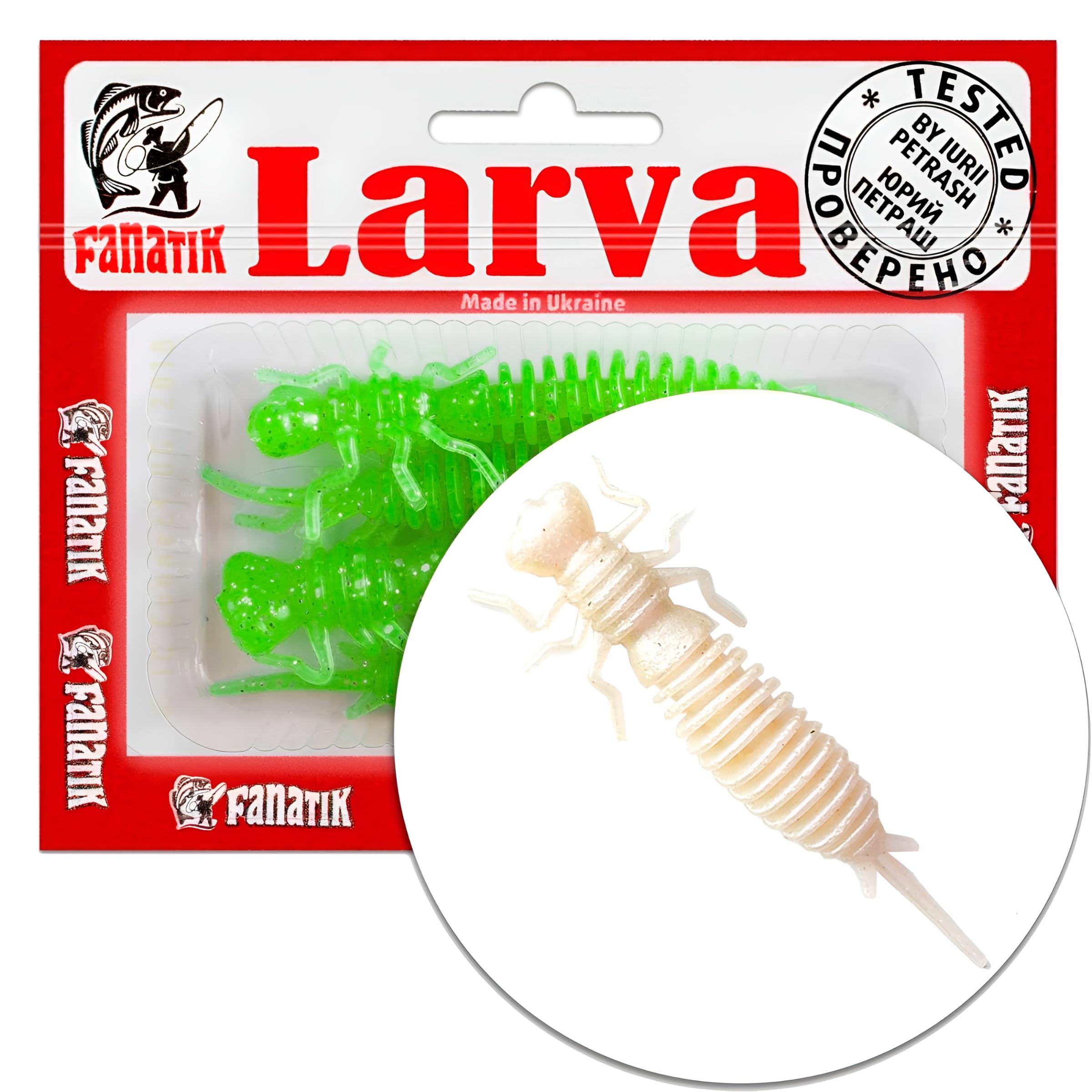 FANATIK Soft lures LARVA 1.6" 2" 2.5" 3" 3.5" 4.5" 4-11cm Silicone Fishing Bait Artificial Sofbaits Twister Jig Minnow Drop Shot (025, 2.0" - 5.1cm - 8pcs.)
