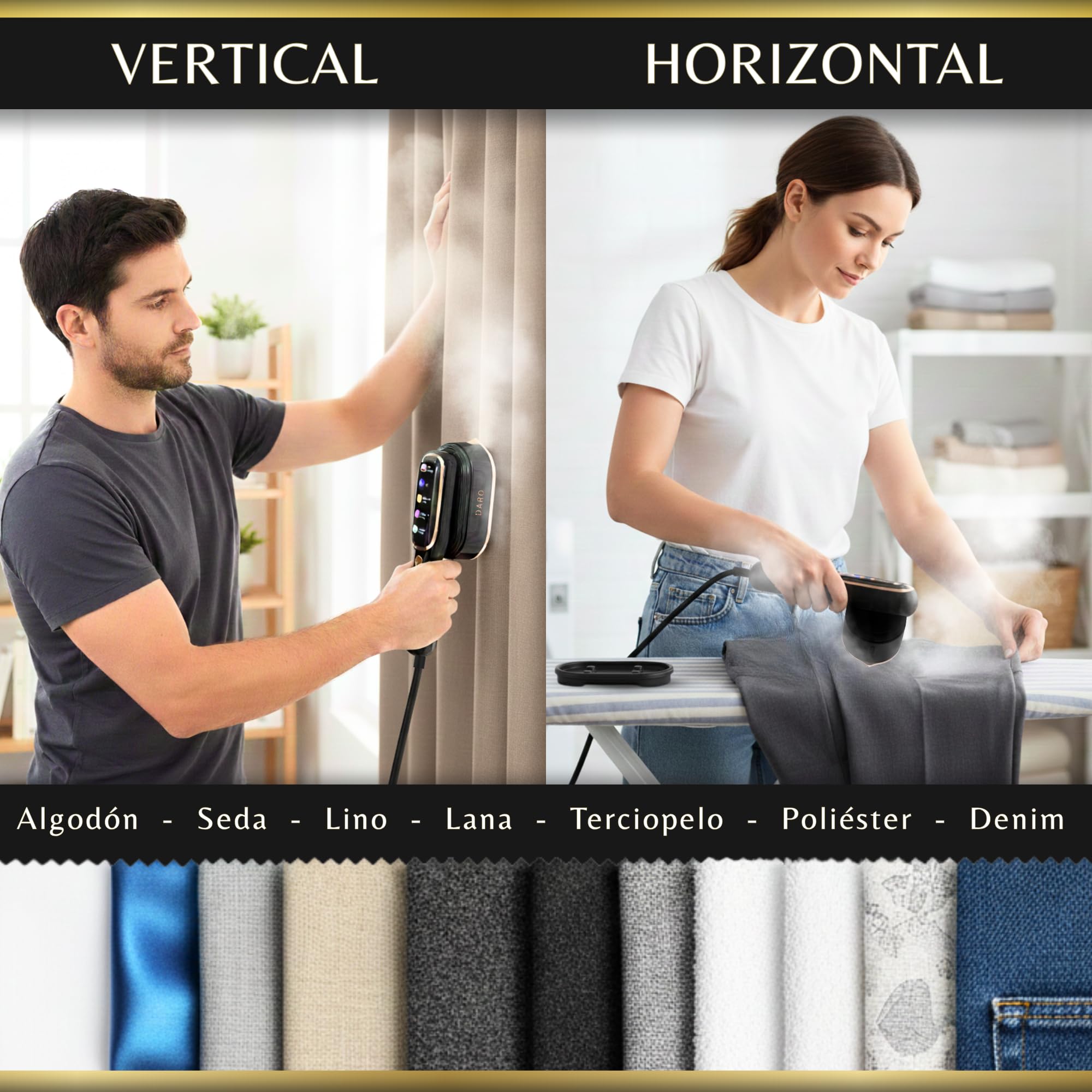 Plancha Vertical Vapor Ropa Viaje 2 en 1 | Vaporizador de Ropa y Plancha de Mano | Uso Vertical y Horizontal | Plancha Vertical Ligera y Compacta | Ideal para Viaje y Hogar.