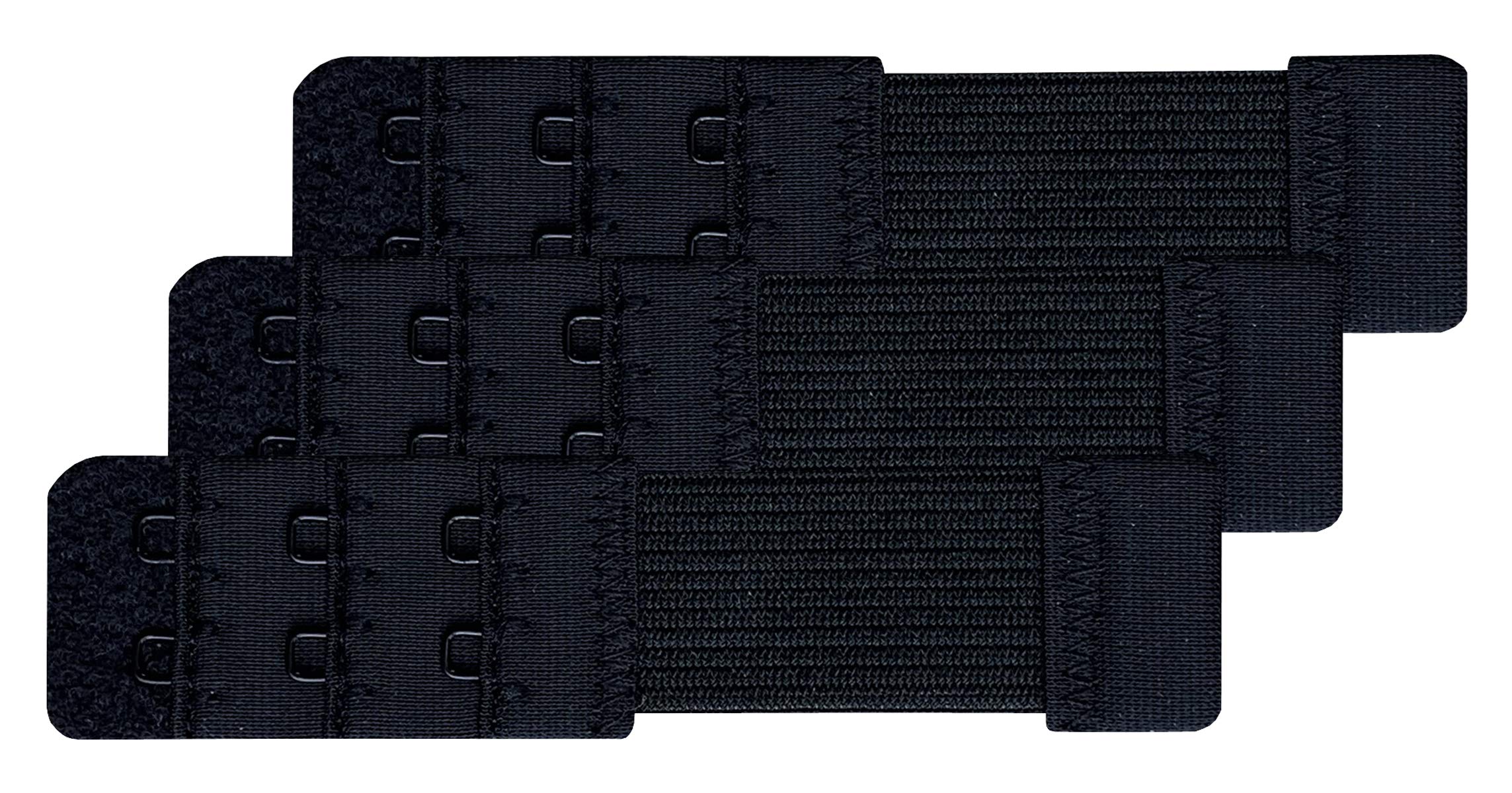 Chanie Women Pack of 3 Soft Comfortable 2 Hooks Bra Extender, 3.8"x 1"